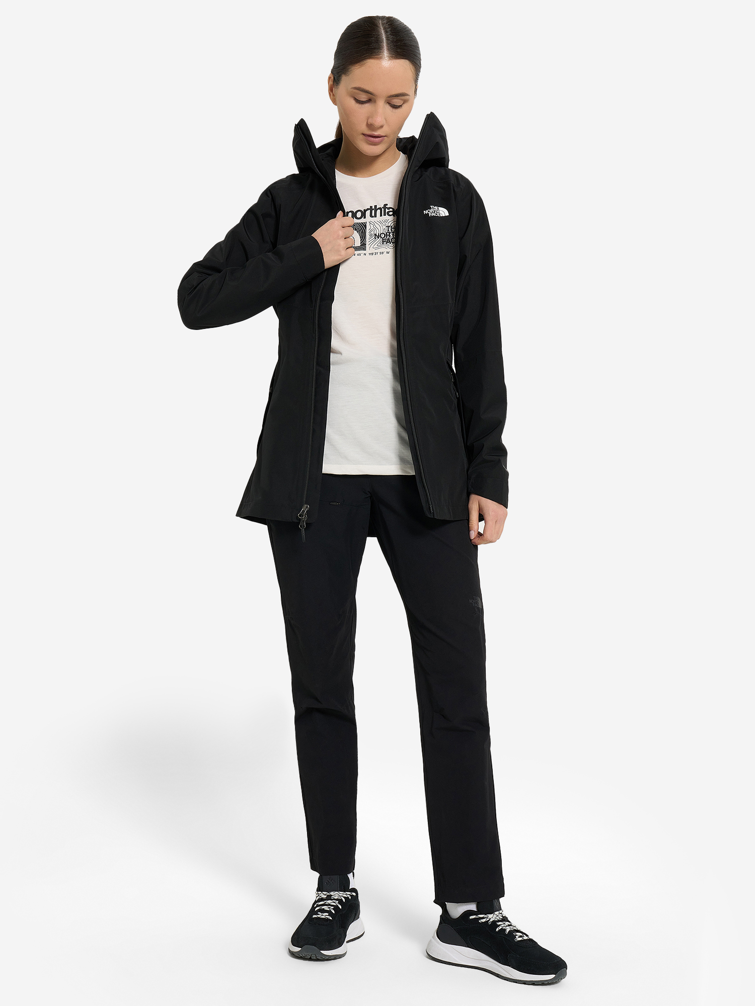 фото Куртка мембранная женская the north face hikesteller, черный