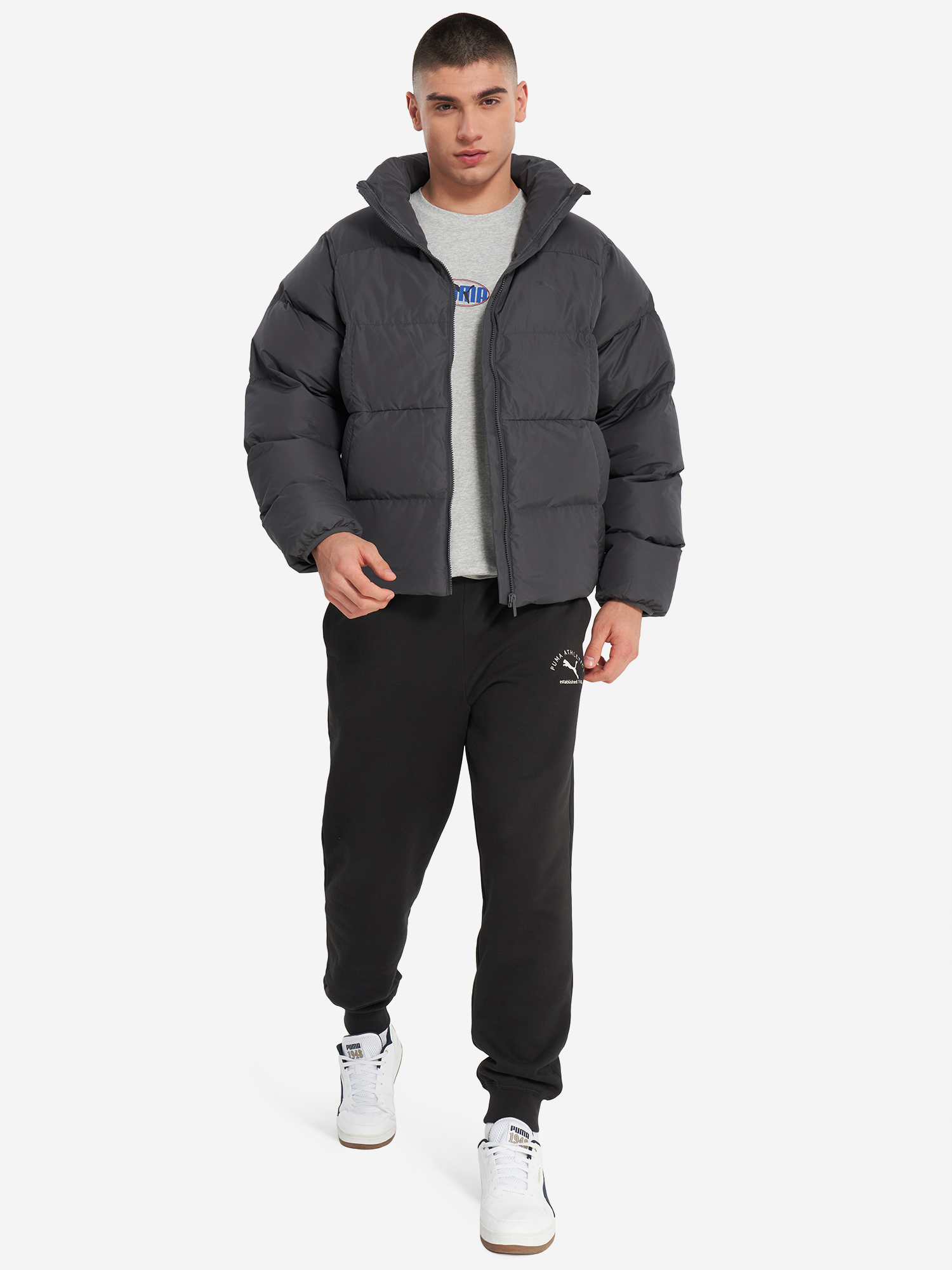 фото Пуховик мужской puma ess, серый