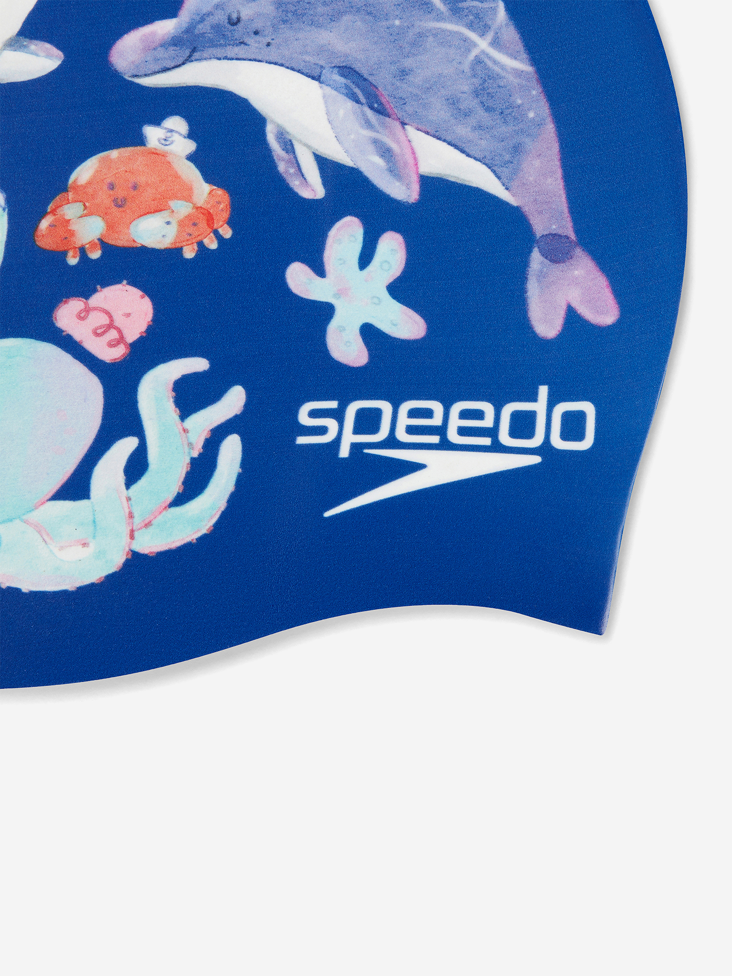 фото Шапочка для плавания детская speedo digital printed, синий