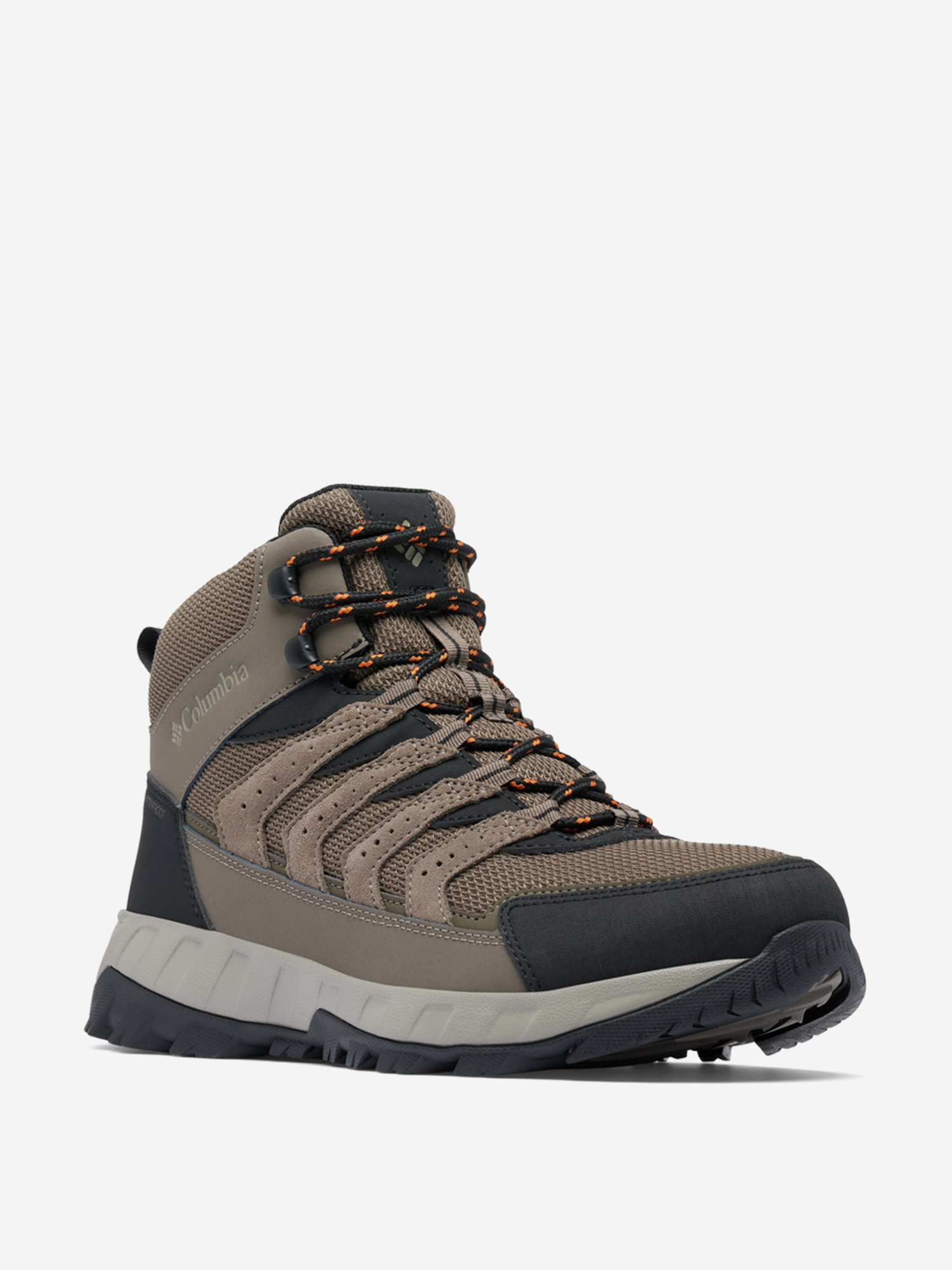 фото Ботинки мужские columbia strata trail mid wp, коричневый