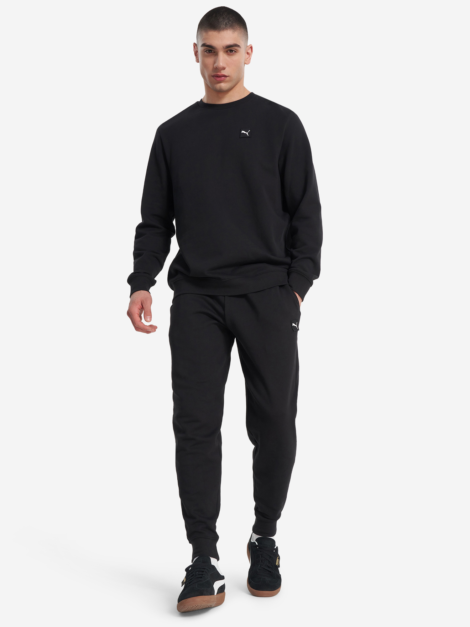 фото Брюки флисовые мужские puma ess elevated, черный