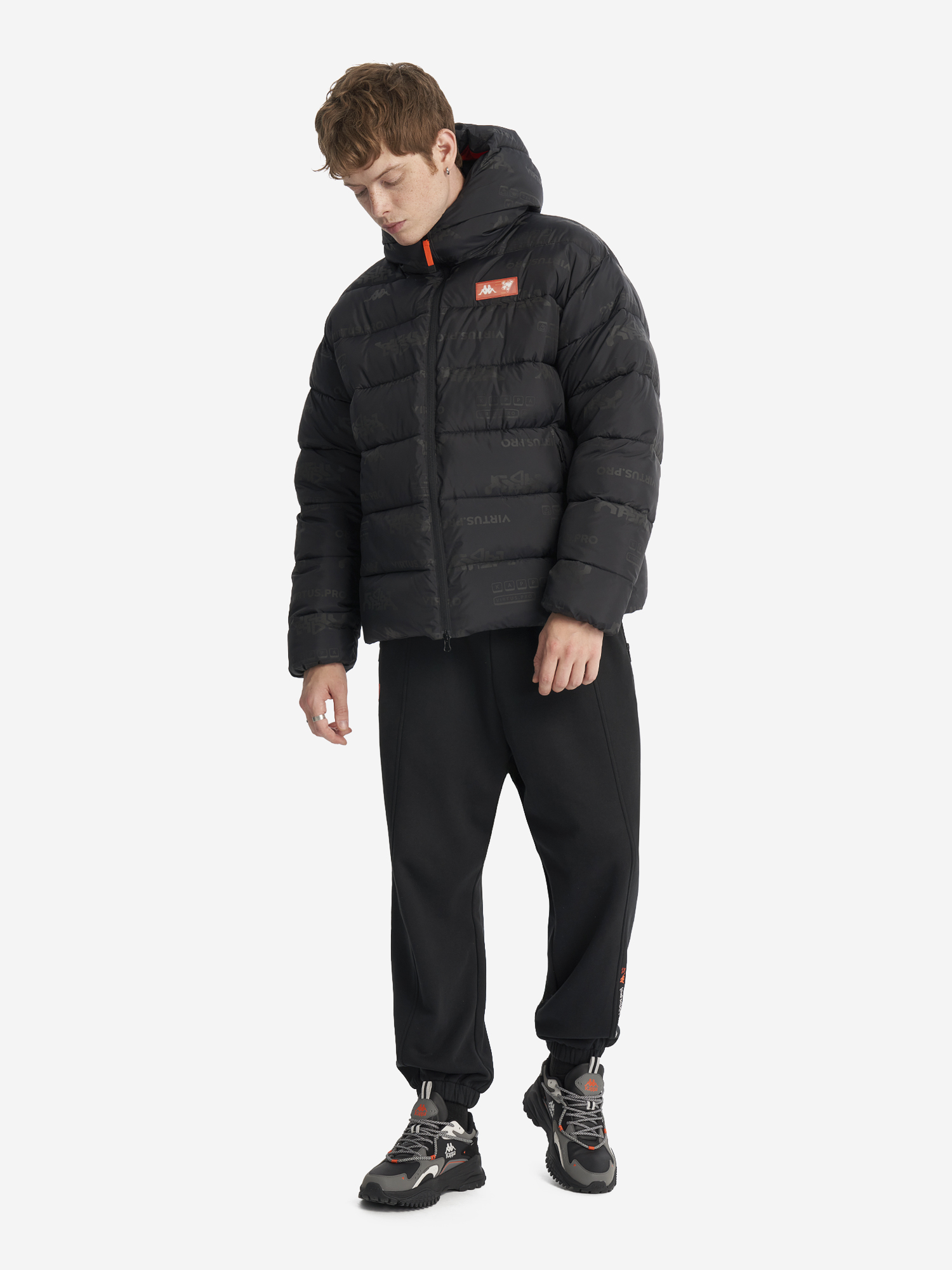 фото Пуховик kappa x virtus.pro, черный