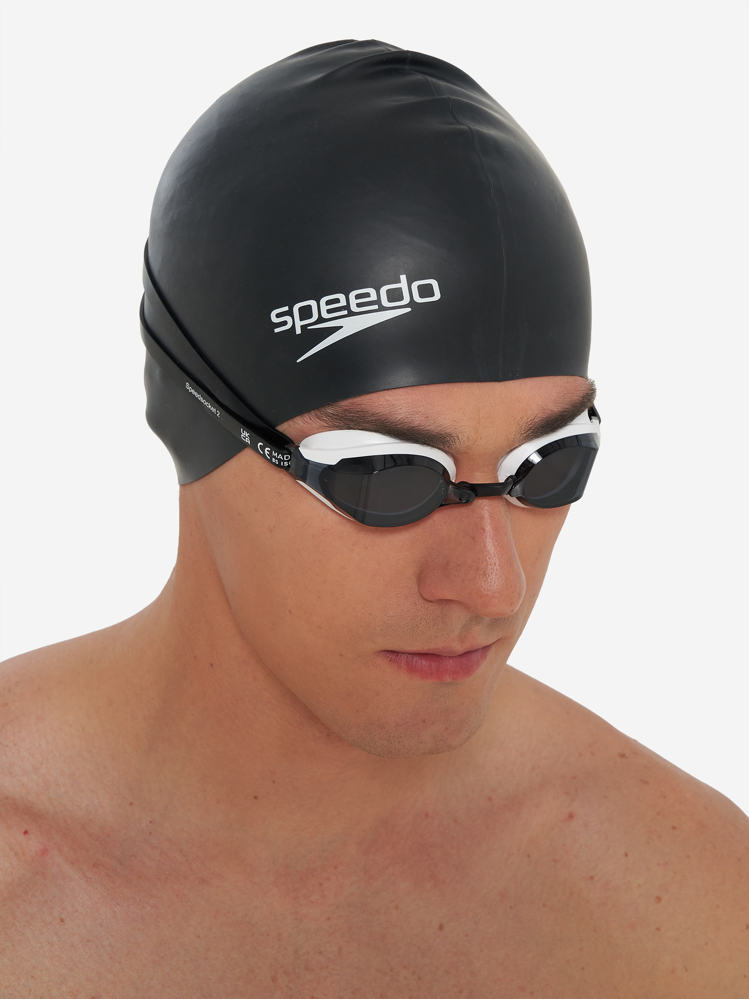 фото Шапочка для плавания speedo flat silicone, черный