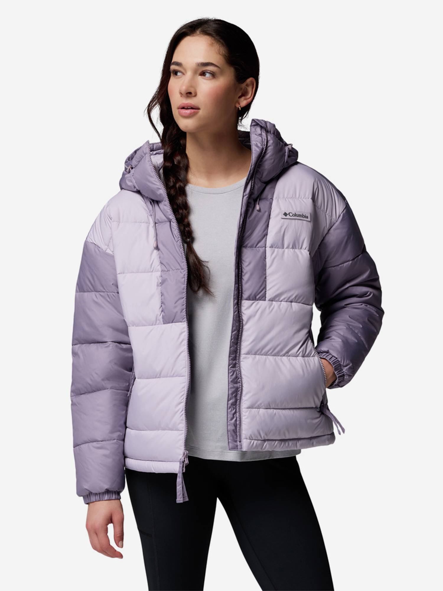 фото Куртка утепленная женская columbia pike lake iii hooded jacket, розовый