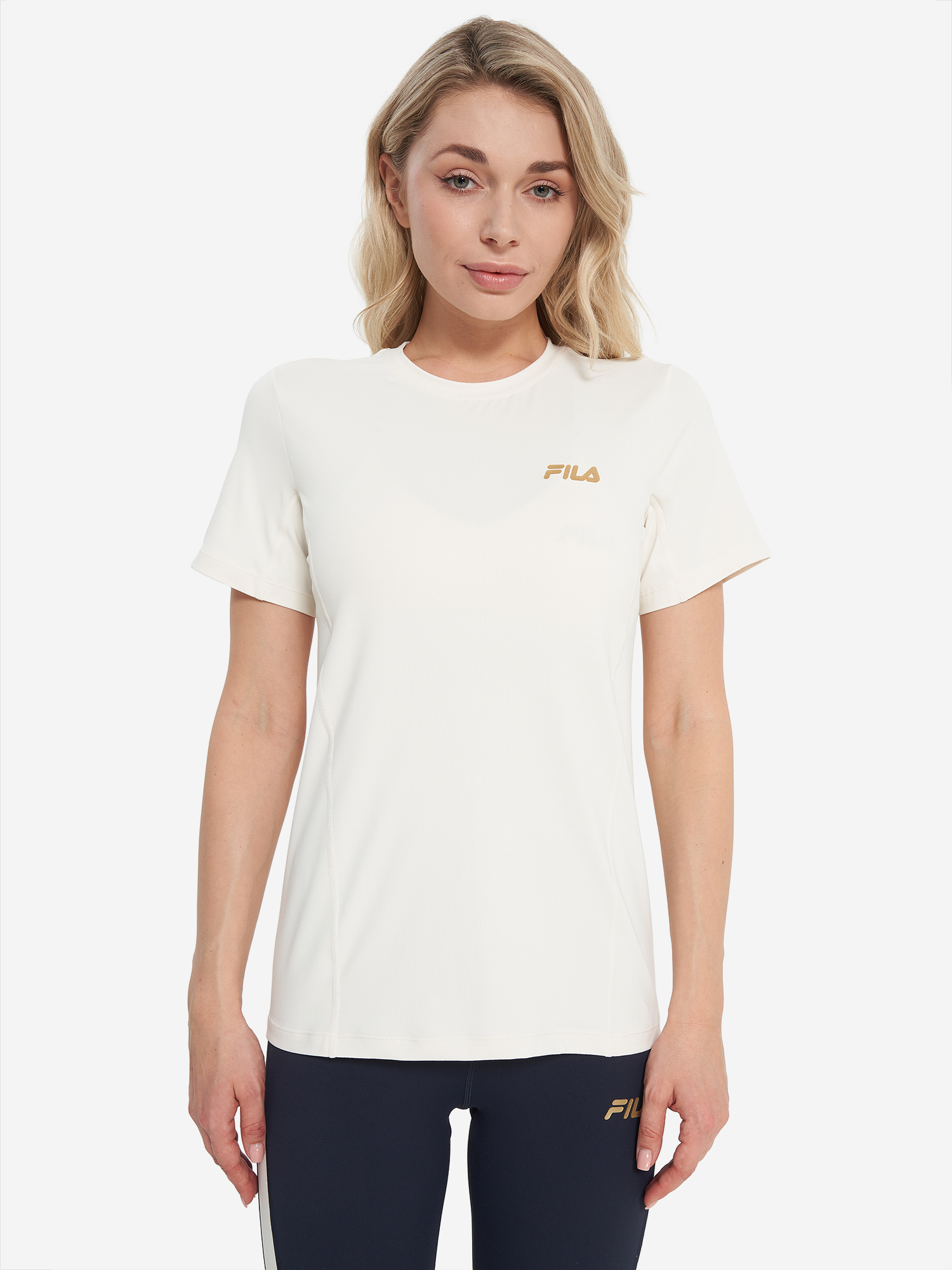 фото Футболка женская fila, бежевый