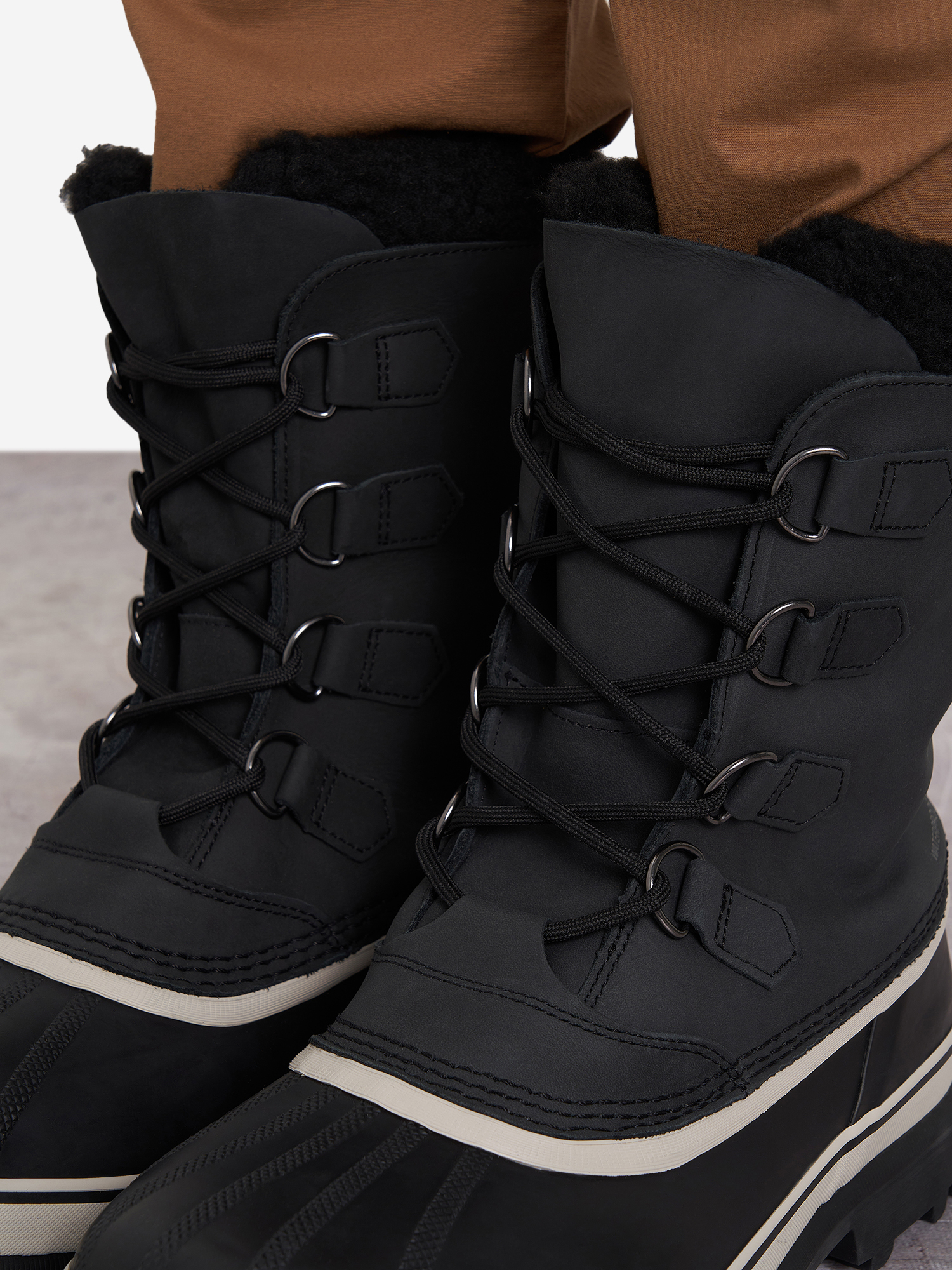 фото Сапоги утепленные мужские sorel caribou waterproof, черный