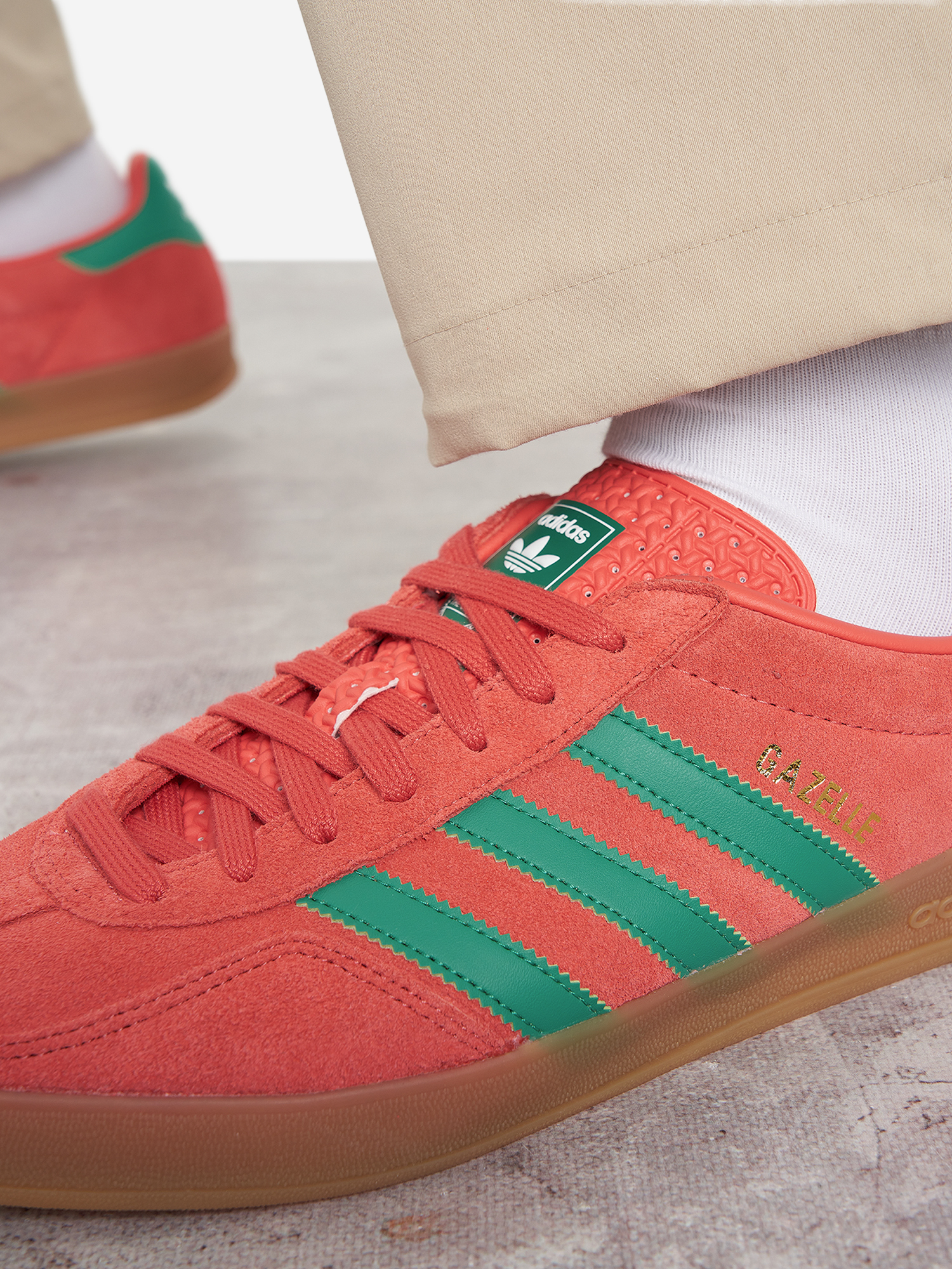 фото Кеды мужские adidas gazelle indoor, красный