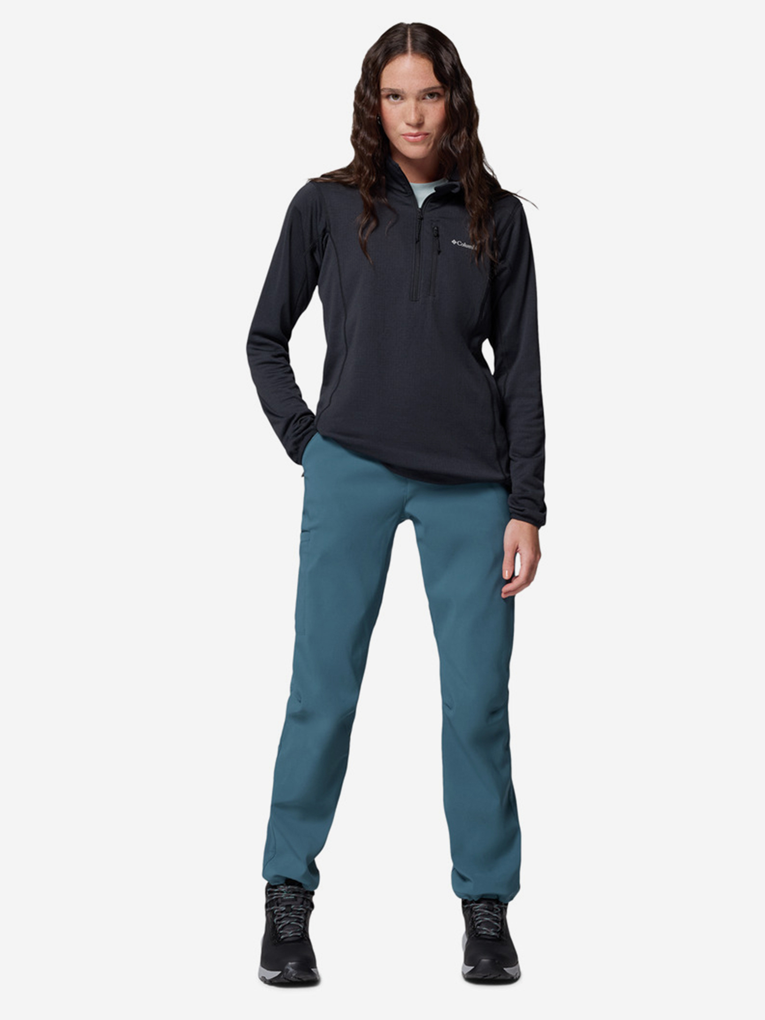 фото Брюки женские columbia back beauty warm softshell pant, голубой