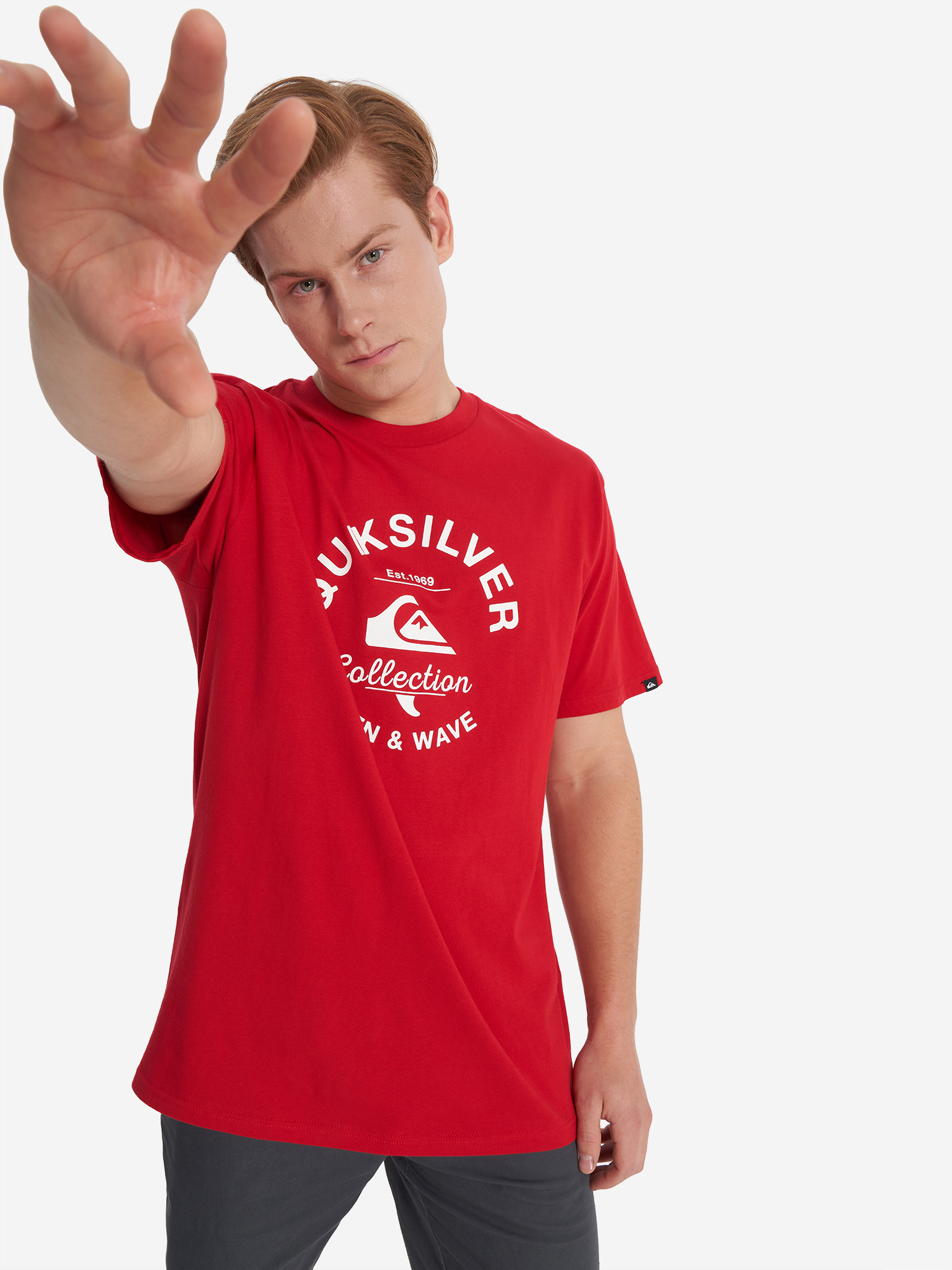 фото Футболка мужская quiksilver bombshell flaxton, красный