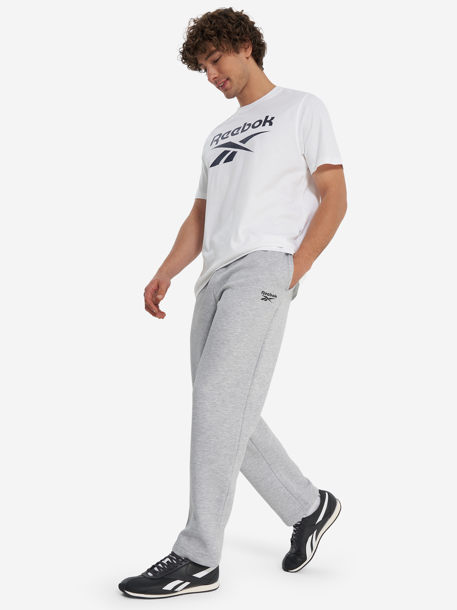 фото Брюки мужские reebok luther, серый