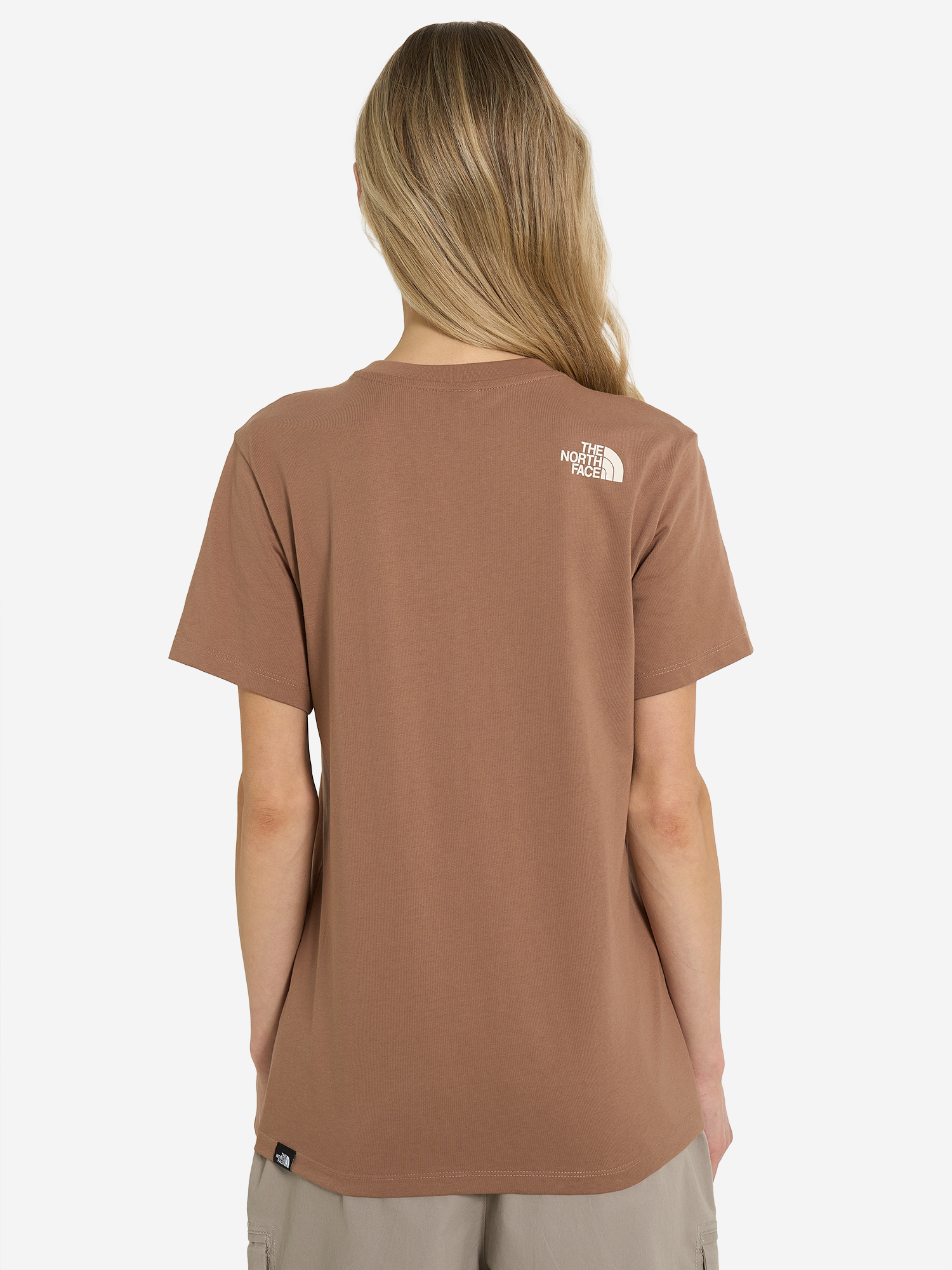 фото Футболка женская the north face easy, коричневый