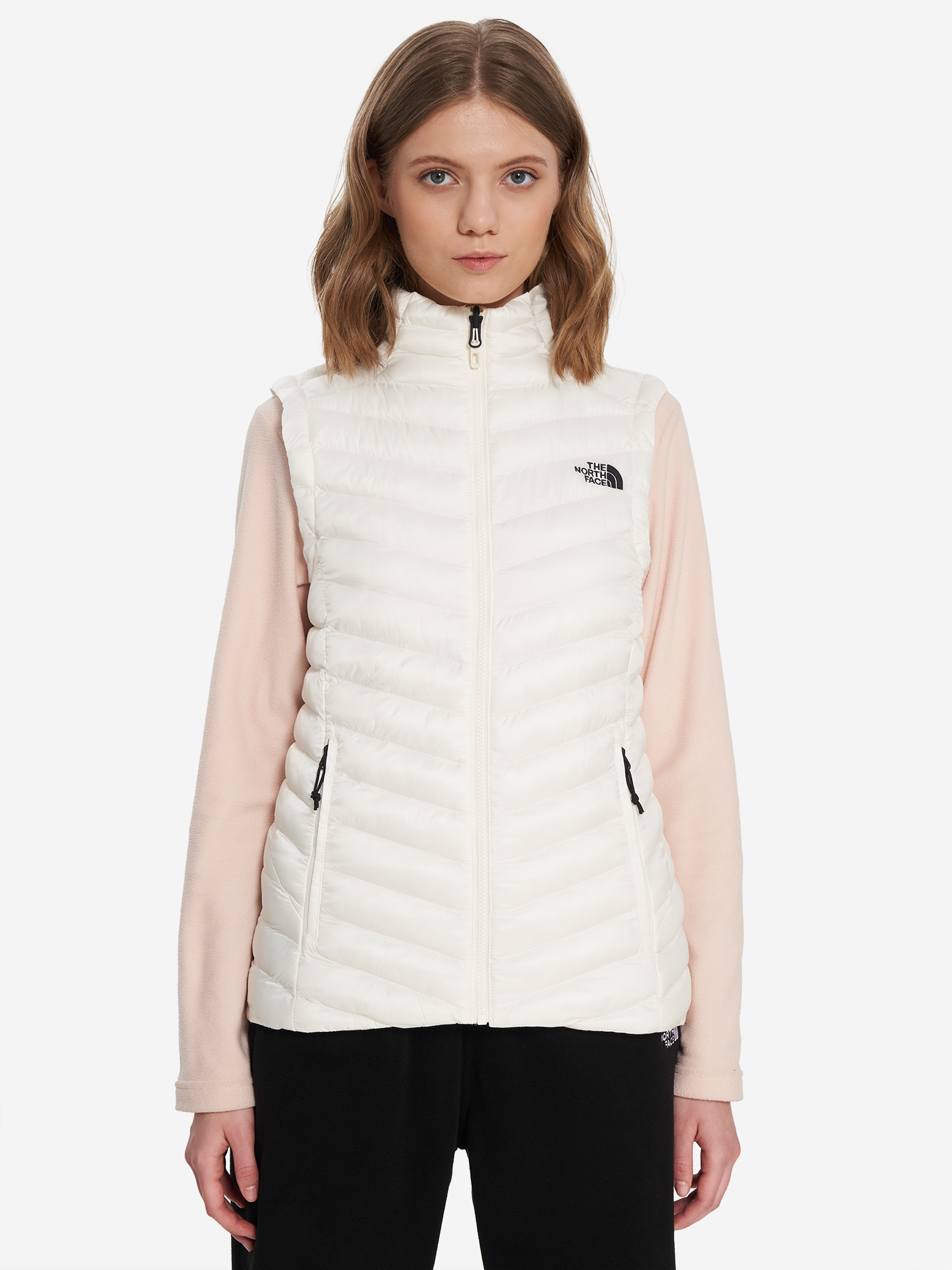 фото Жилет утепленный женский the north face huila synth, бежевый