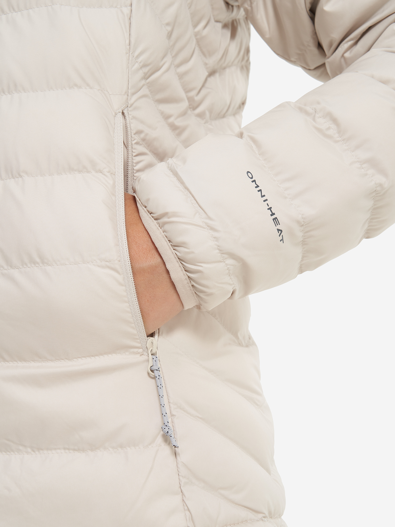 фото Пуховик женский columbia powder lite ii hooded jacket, бежевый