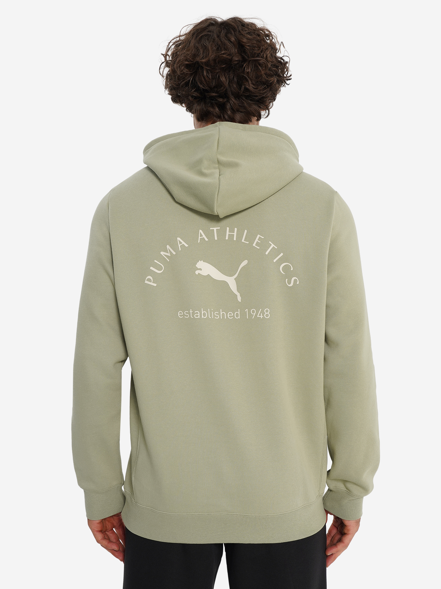 фото Худи мужское puma class graphic, бежевый