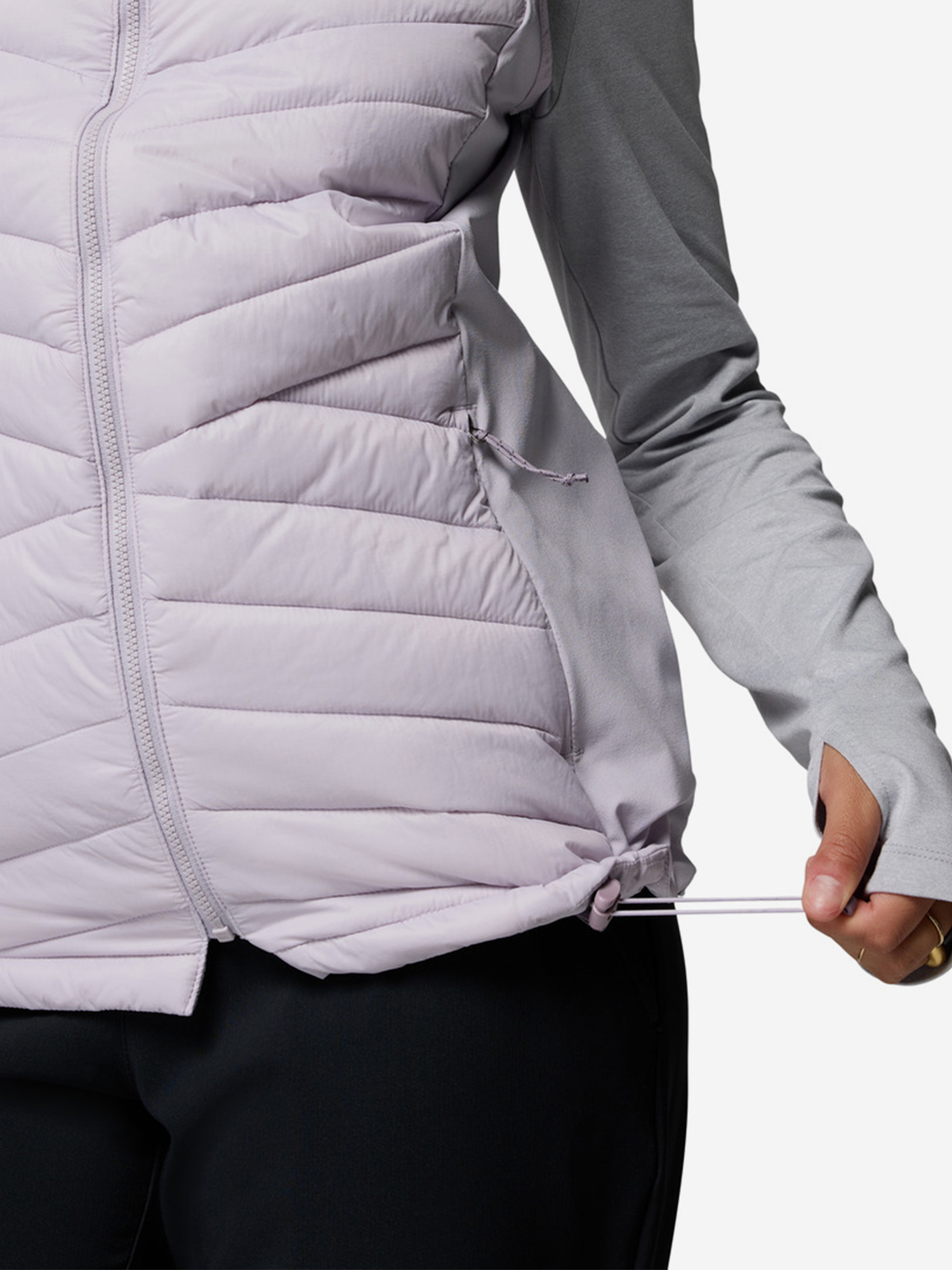 фото Жилет утепленный женский columbia powder pass iii hybrid vest, розовый