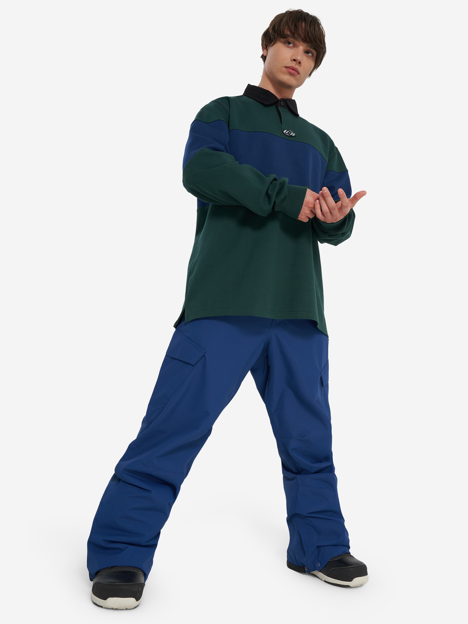 фото Лонгслив мужской dc shoes second half, зеленый