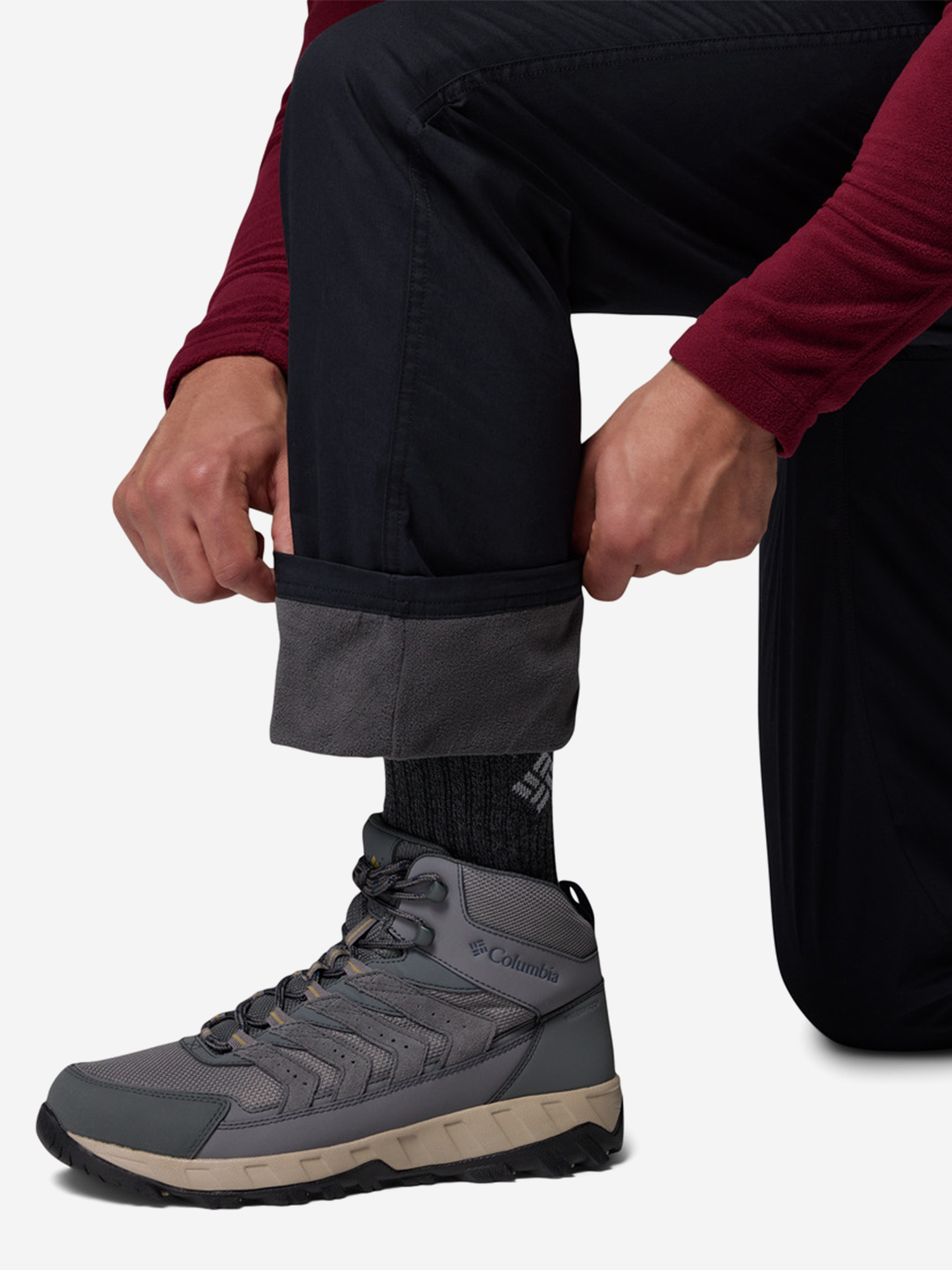 фото Брюки мужские columbia rapid rivers fleece lined pant, черный
