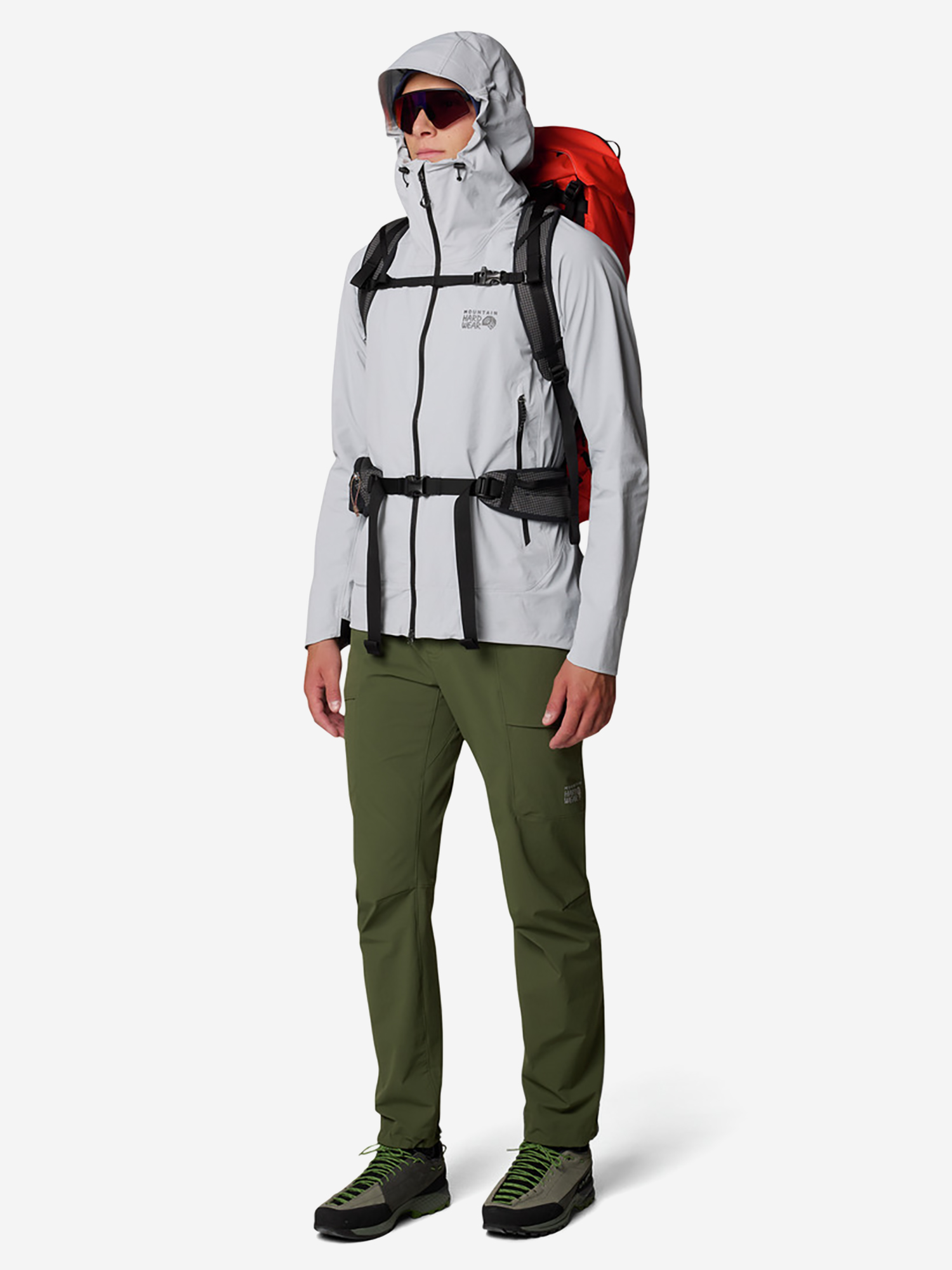 фото Куртка софтшелл мужская mountain hardwear chockstone alpine lt hooded jacket, серый