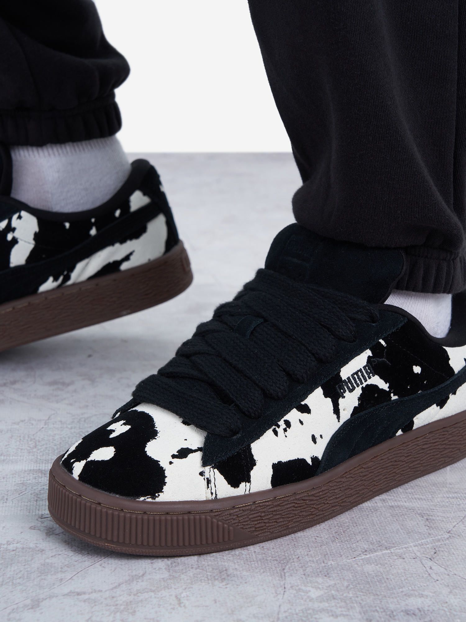 фото Кеды женские puma suede xl wild instinct, черный