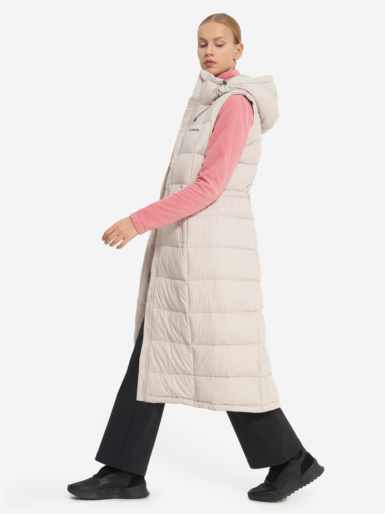 фото Жилет утепленный женский columbia pike lake long vest, бежевый