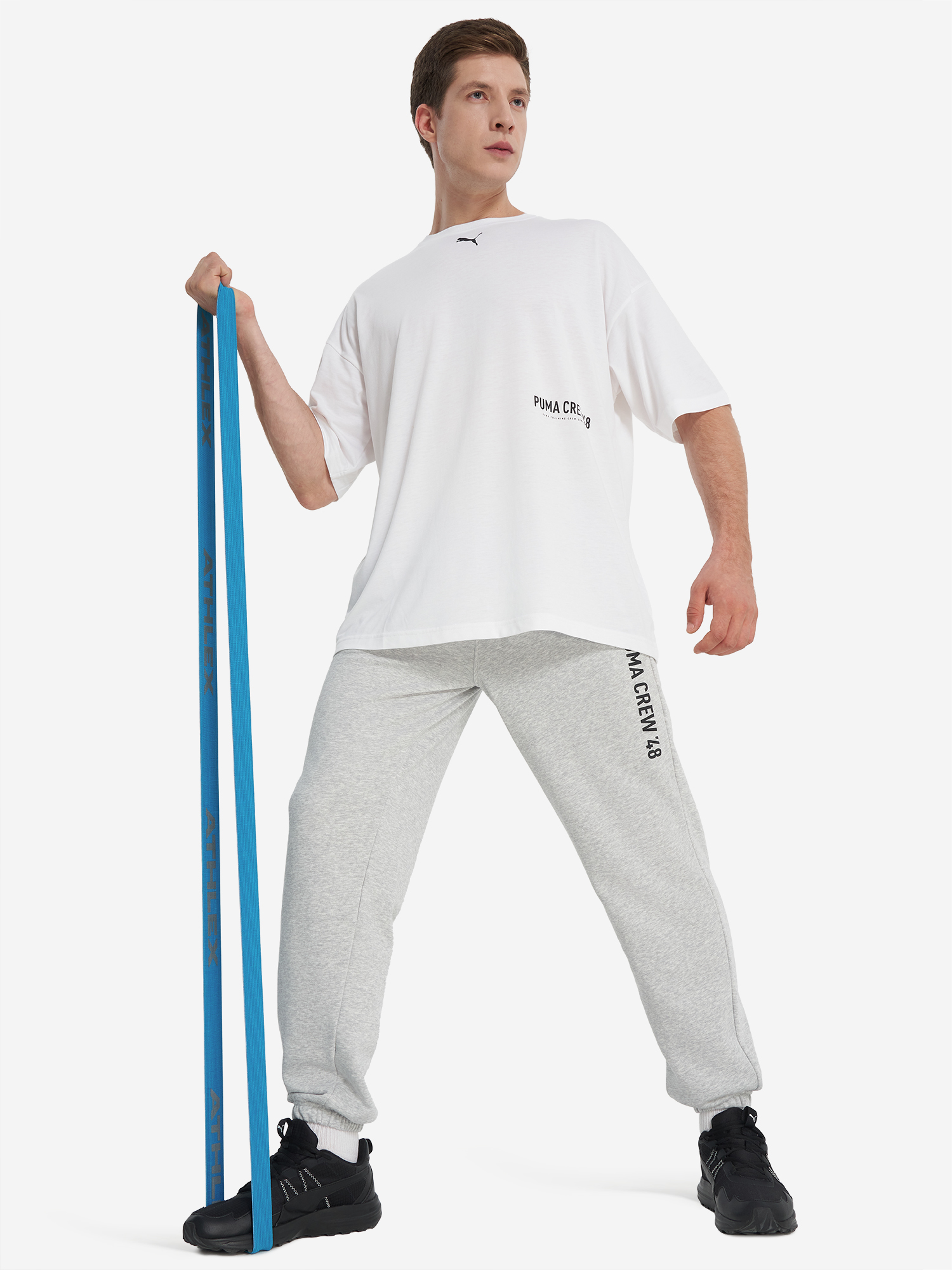 фото Брюки мужские puma graphic, серый