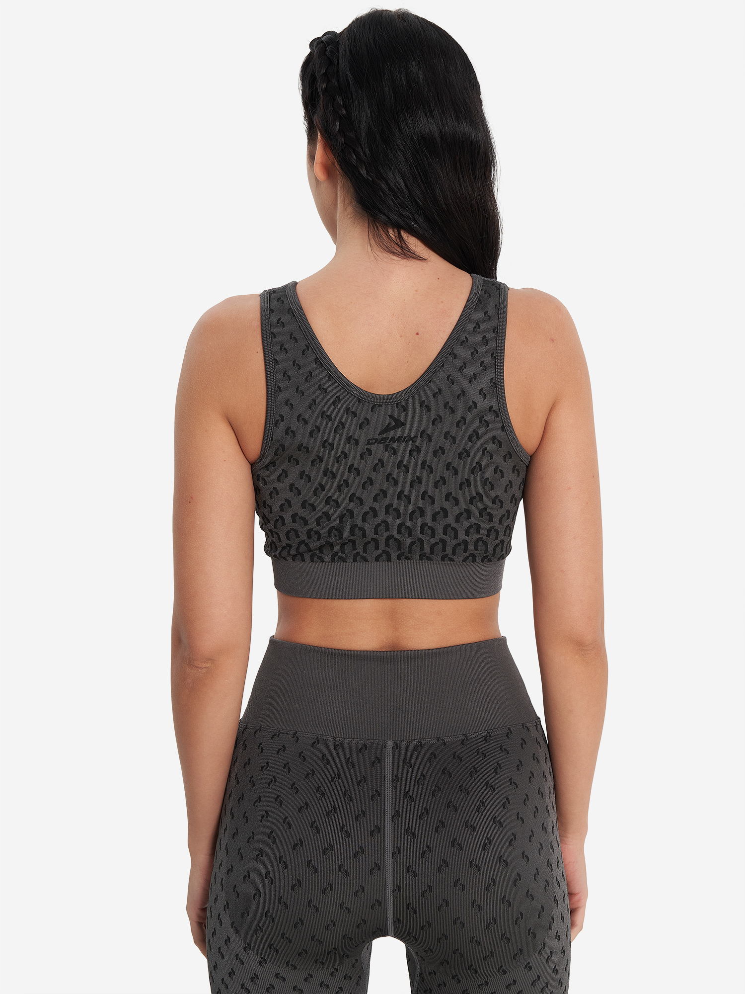 фото Топ бра спортивный demix highflow seamless longline, серый