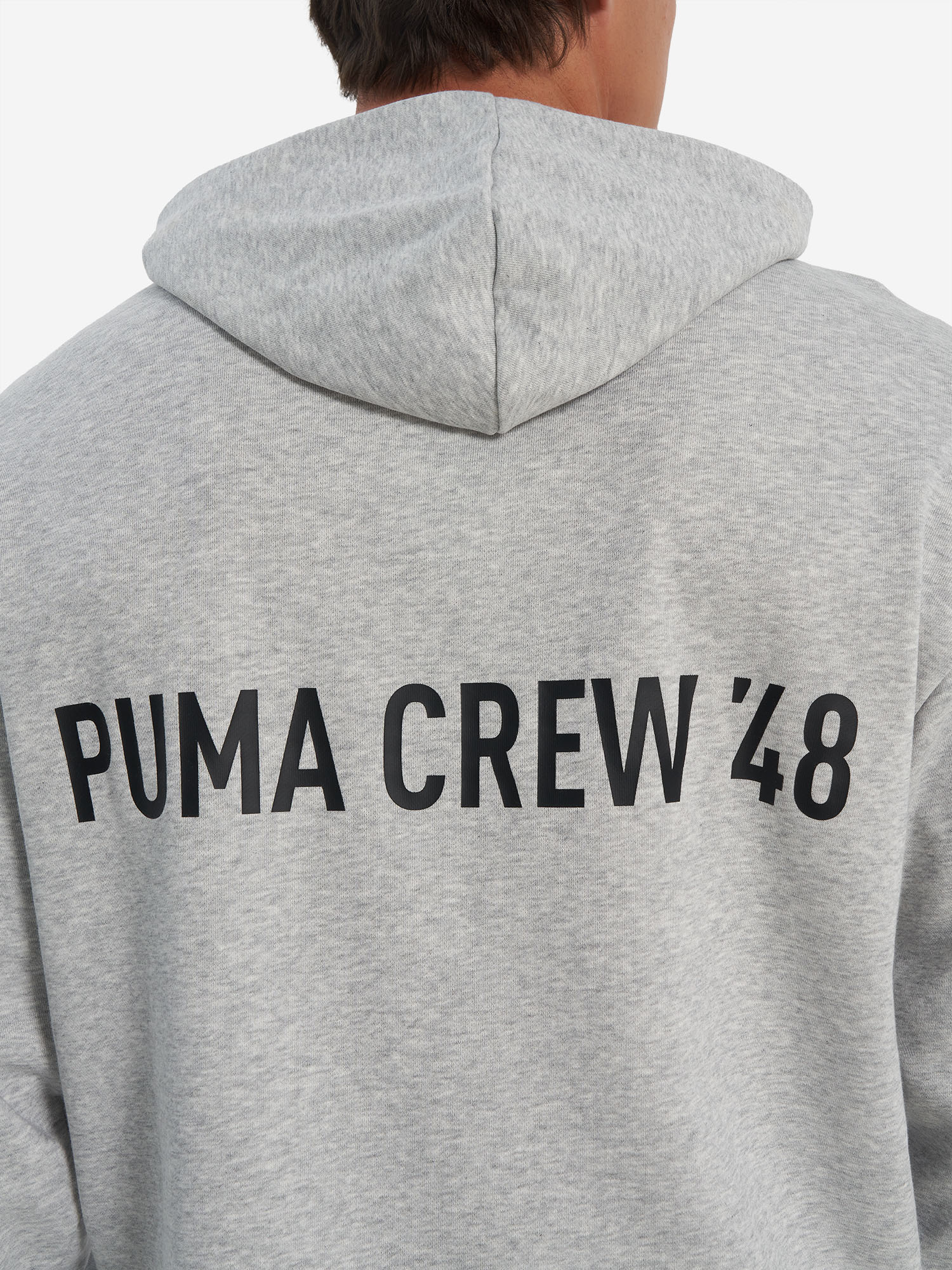 фото Худи мужское puma graphic french terry, серый