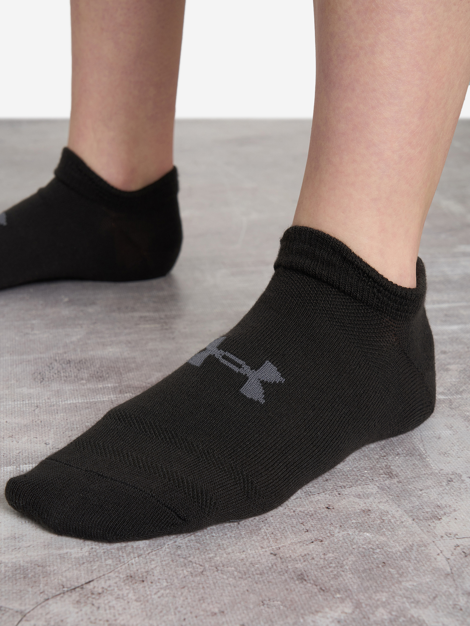 фото Носки under armour essential no show, 6 пар, черный