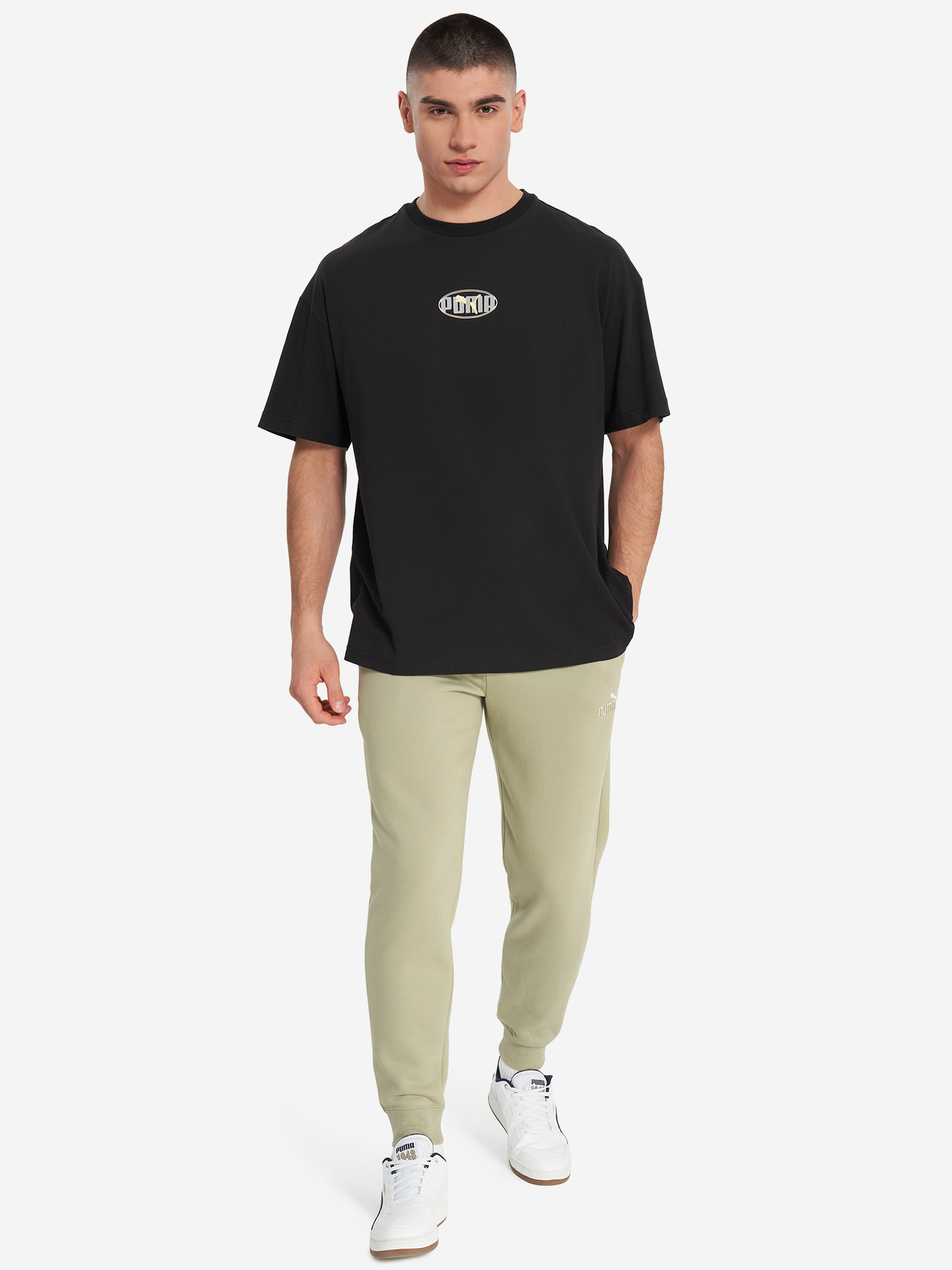 фото Футболка мужская puma ess logo lab, черный