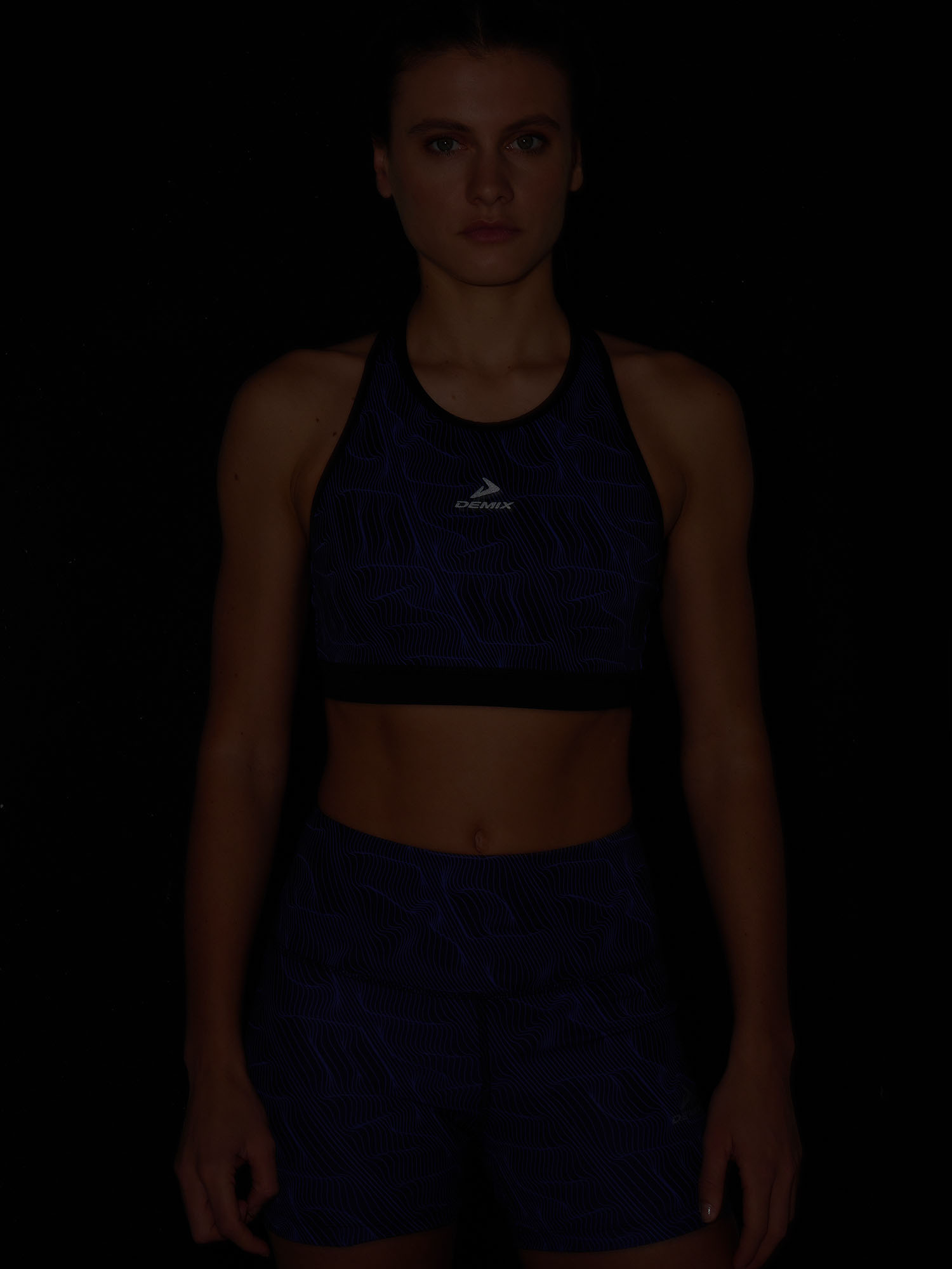 фото Топ бра спортивный demix activemove urban mesh back, синий