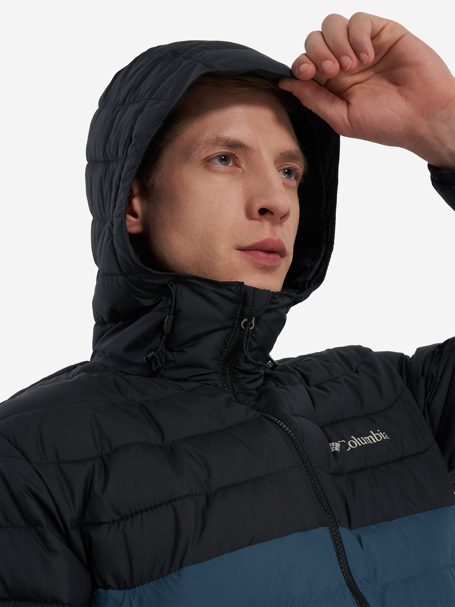фото Куртка утепленная мужская columbia powder lite ii hooded jacket, черный