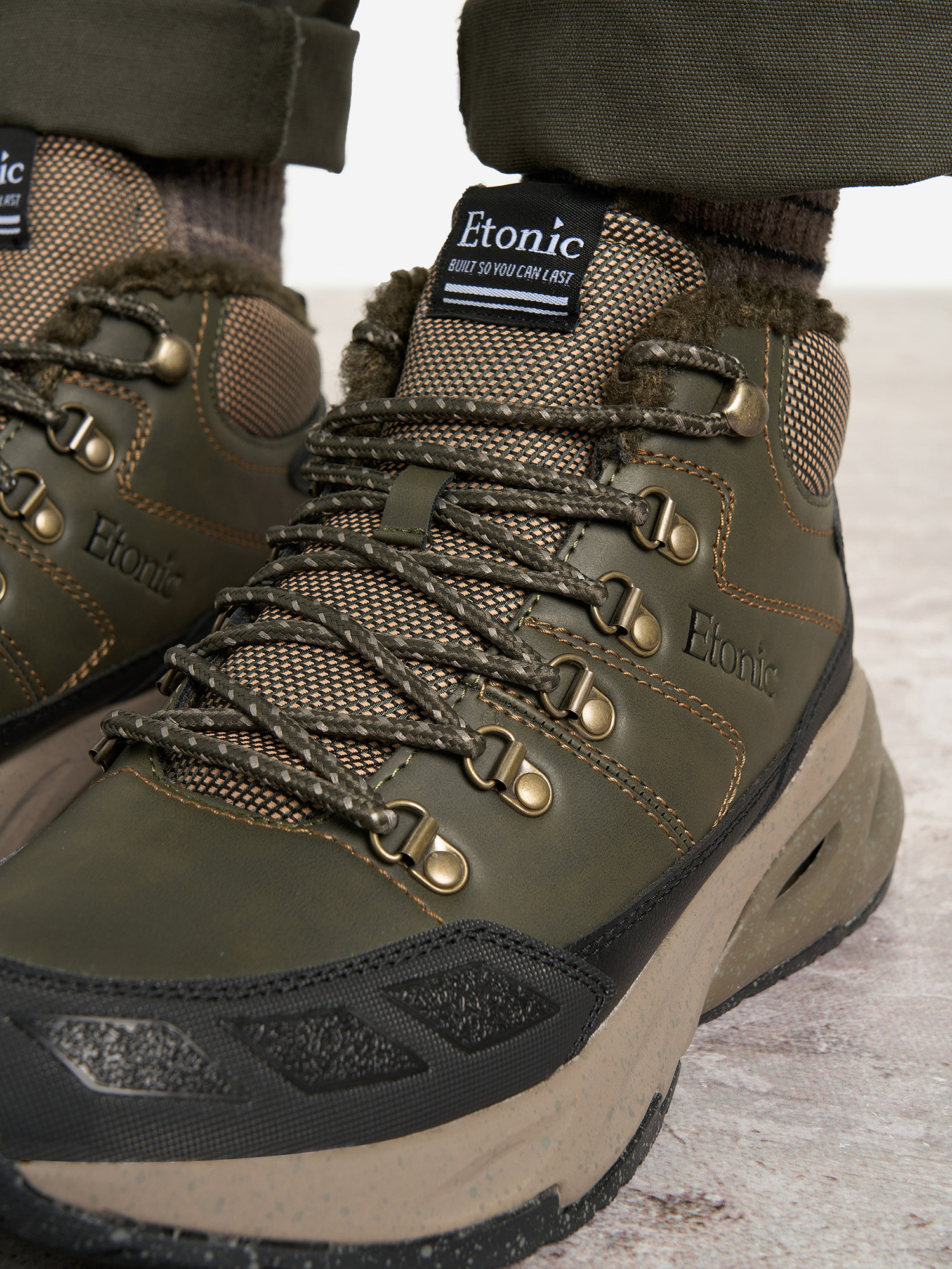 фото Кроссовки утепленные мужские etonic storm, коричневый