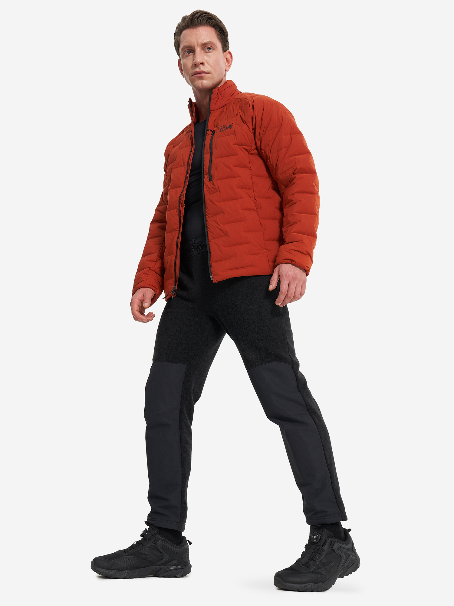 фото Пуховик мужской mountain hardwear stretchdown, оранжевый