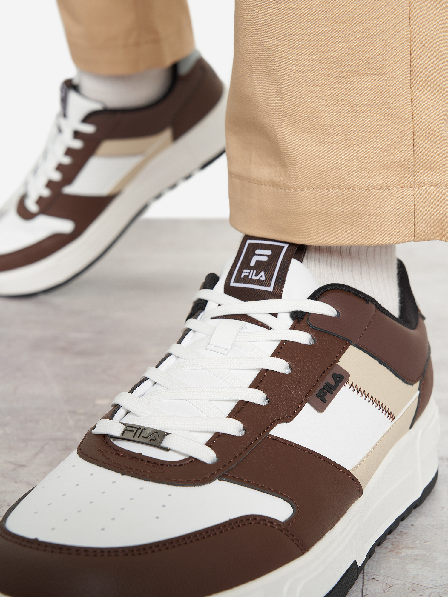 фото Кеды мужские fila fx-1000 low, коричневый