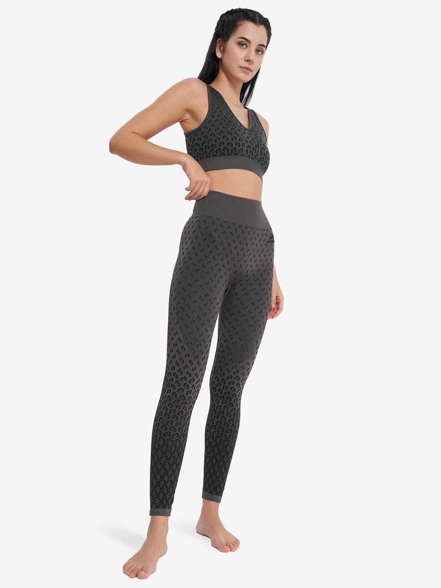 фото Топ бра спортивный demix highflow seamless longline, серый