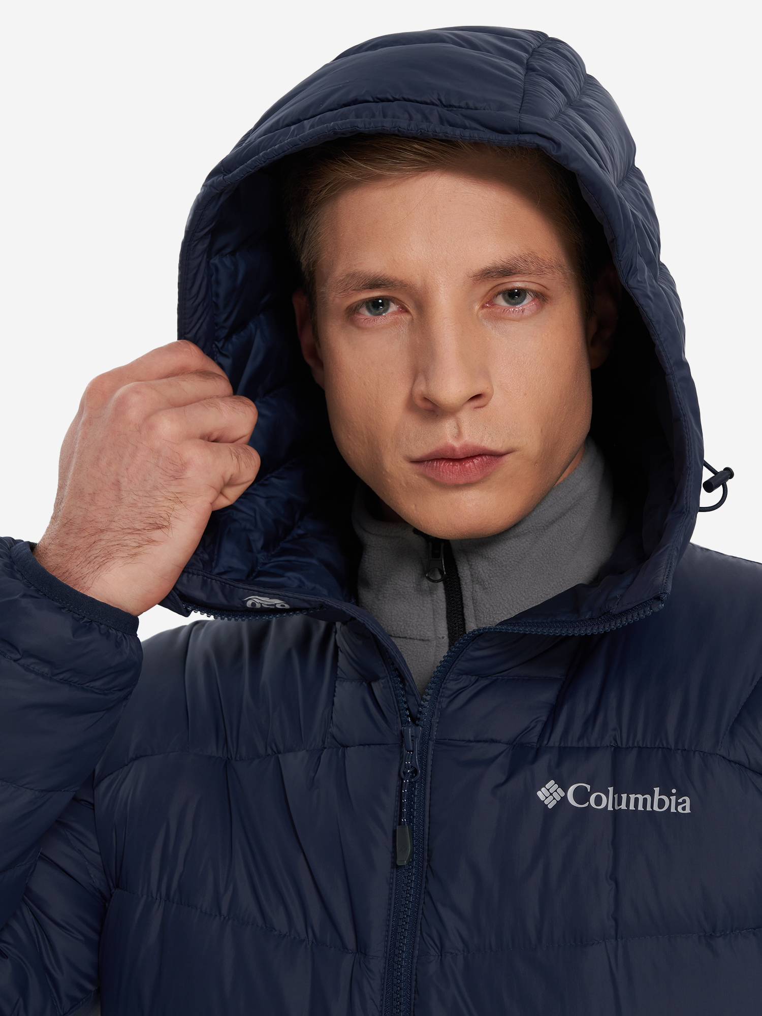 фото Пуховик мужской columbia centennial creek iii down hooded jacket, синий