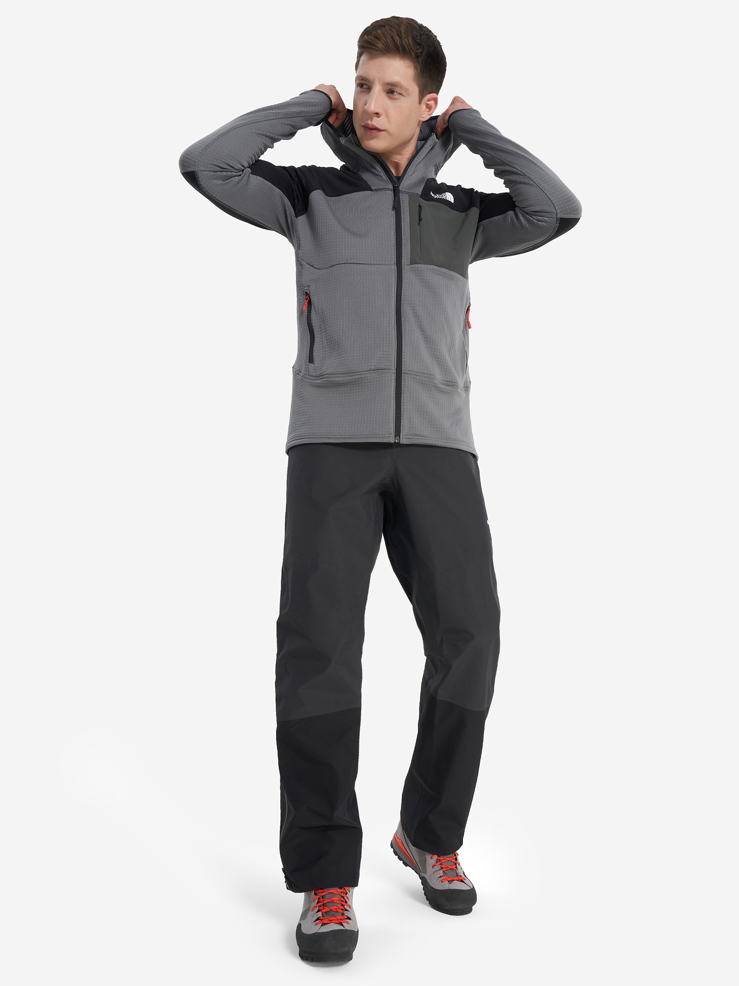 фото Толстовка мужская the north face stormgap powergrid, серый