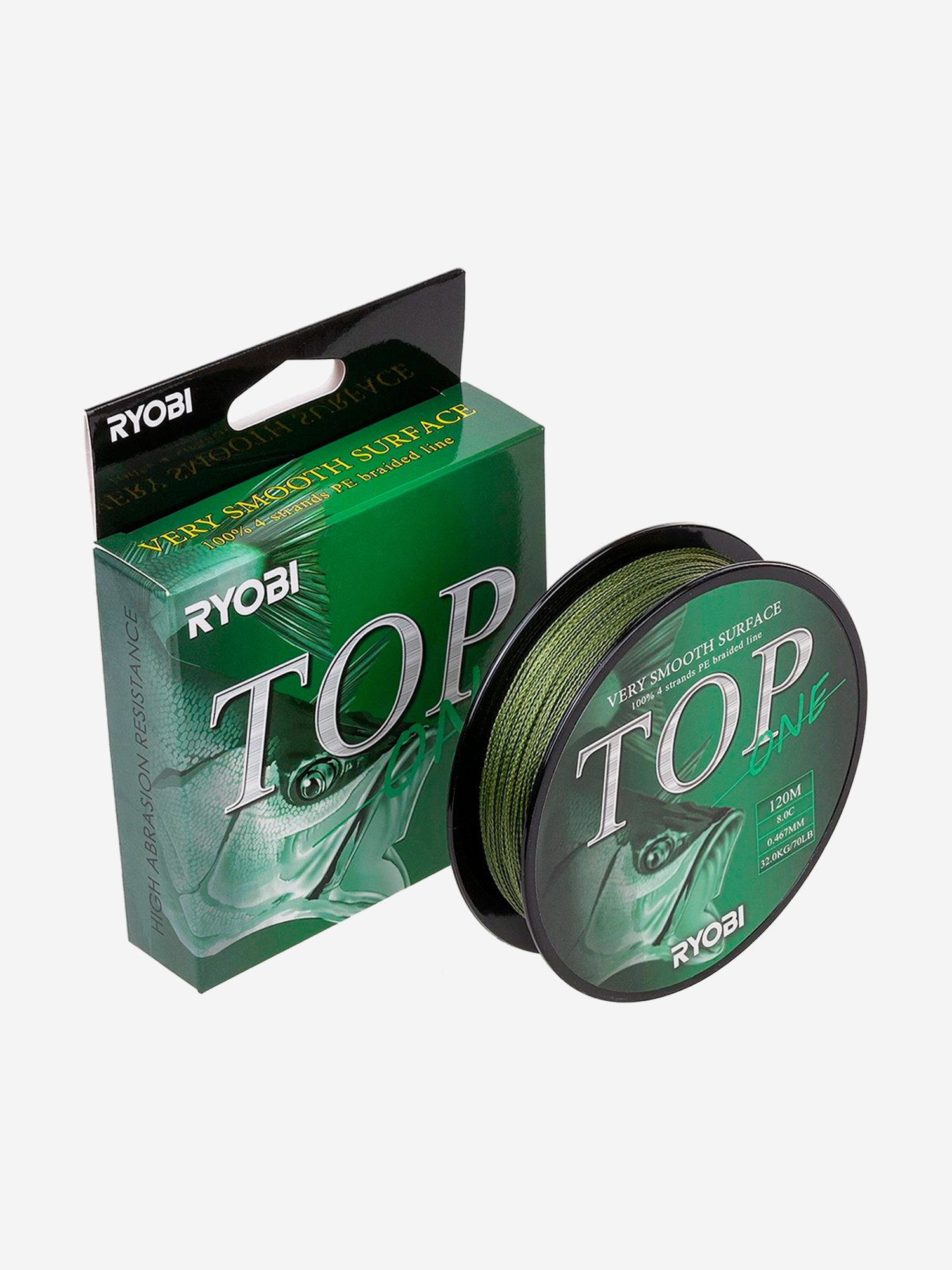 Шнур плетеный для рыбалки Ryobi TOP PE4X, 120м, 0,467мм, 32кг, темно-зеленый, Зеленый
Шнур плетеный для рыбалки Ryobi TOP PE4X, 120м, 0,467мм, 32кг, темно-зеленый, Зеленый