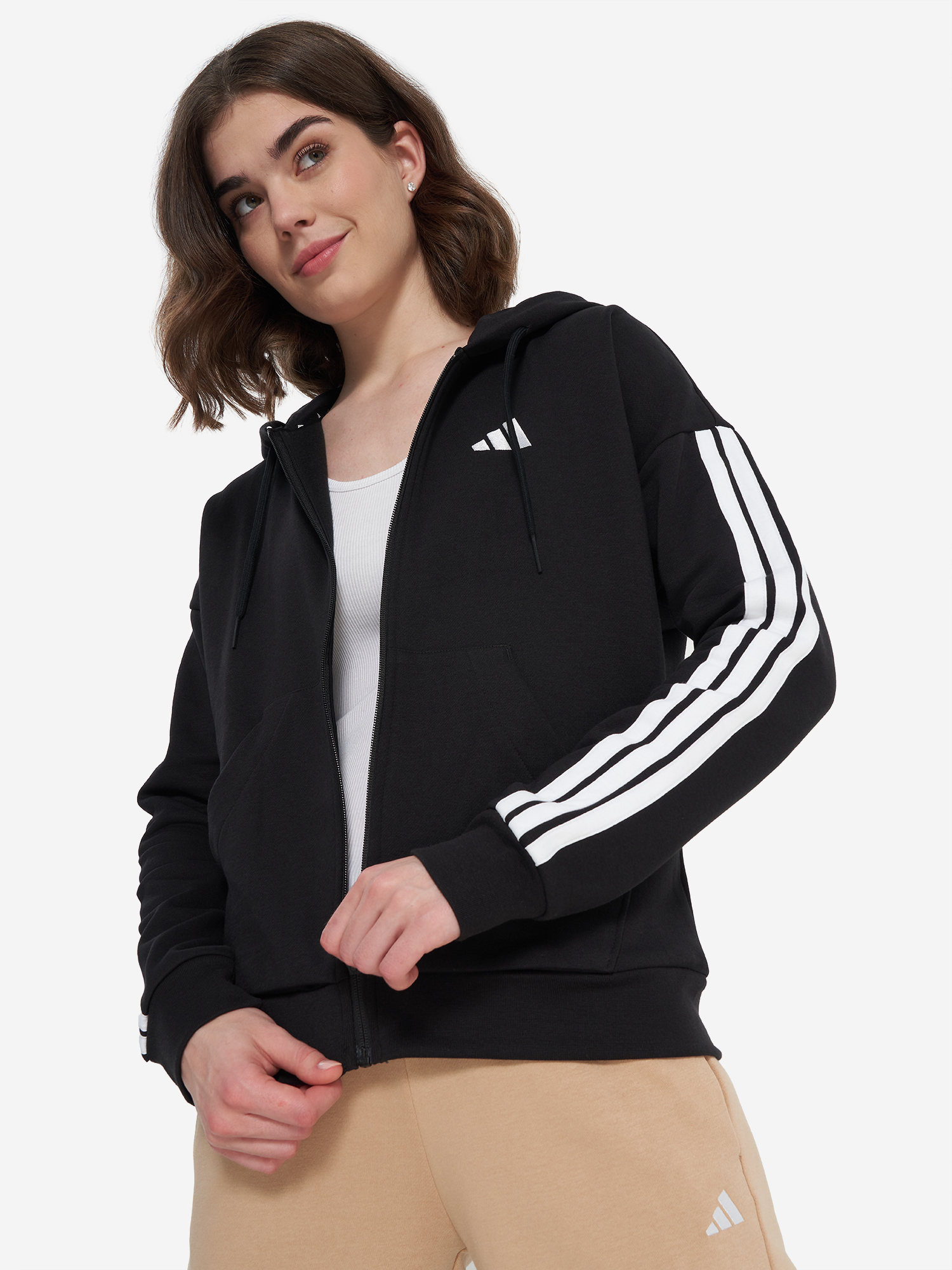 фото Толстовка женская adidas 3 s, черный