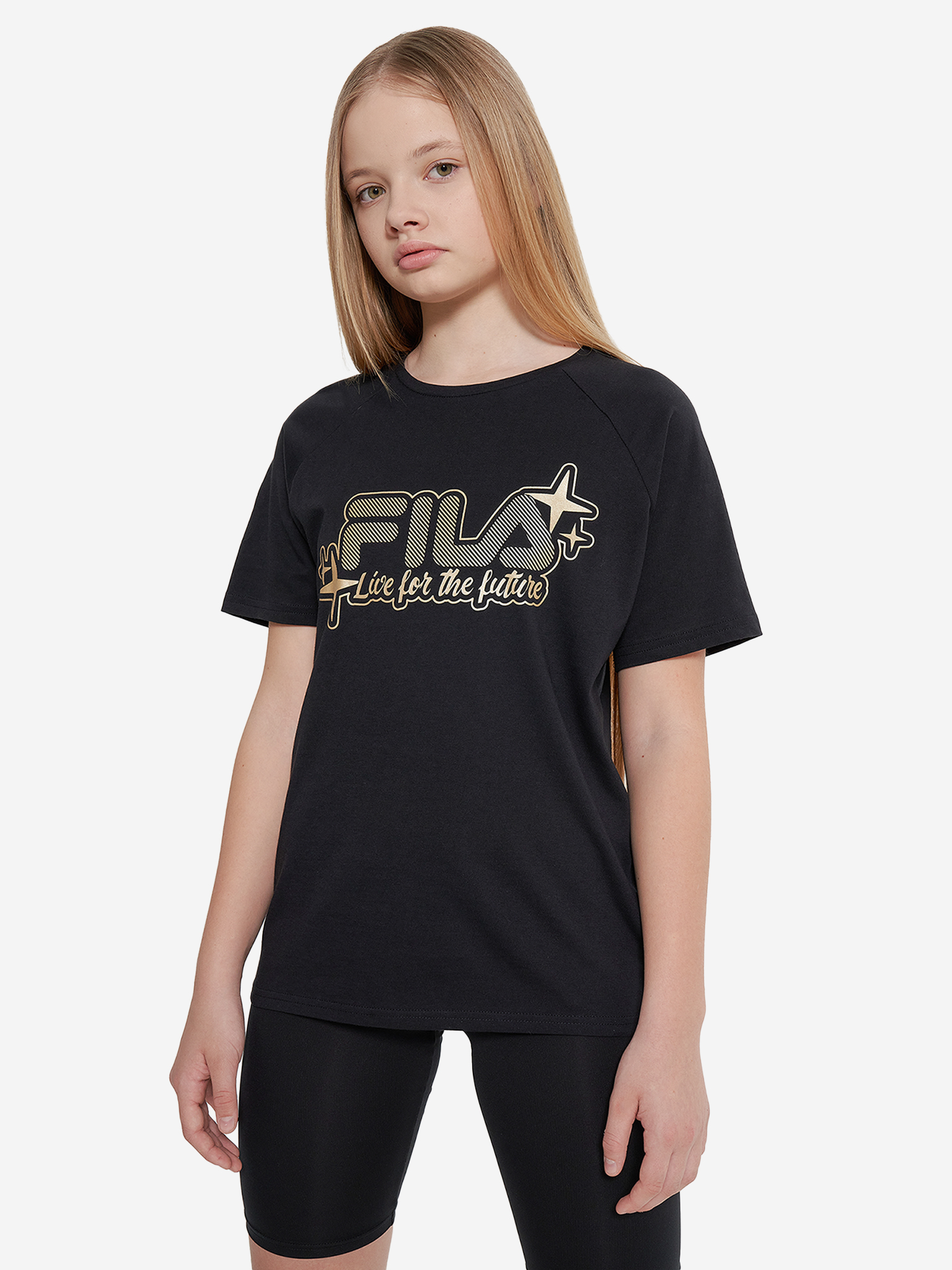 фото Футболка для девочек fila, черный