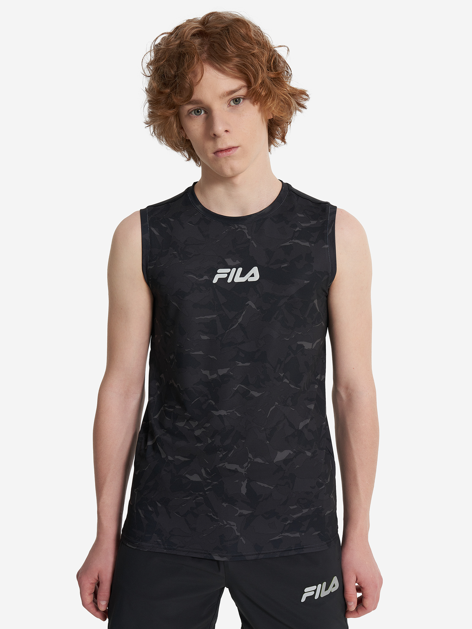 фото Майка для мальчиков fila, черный