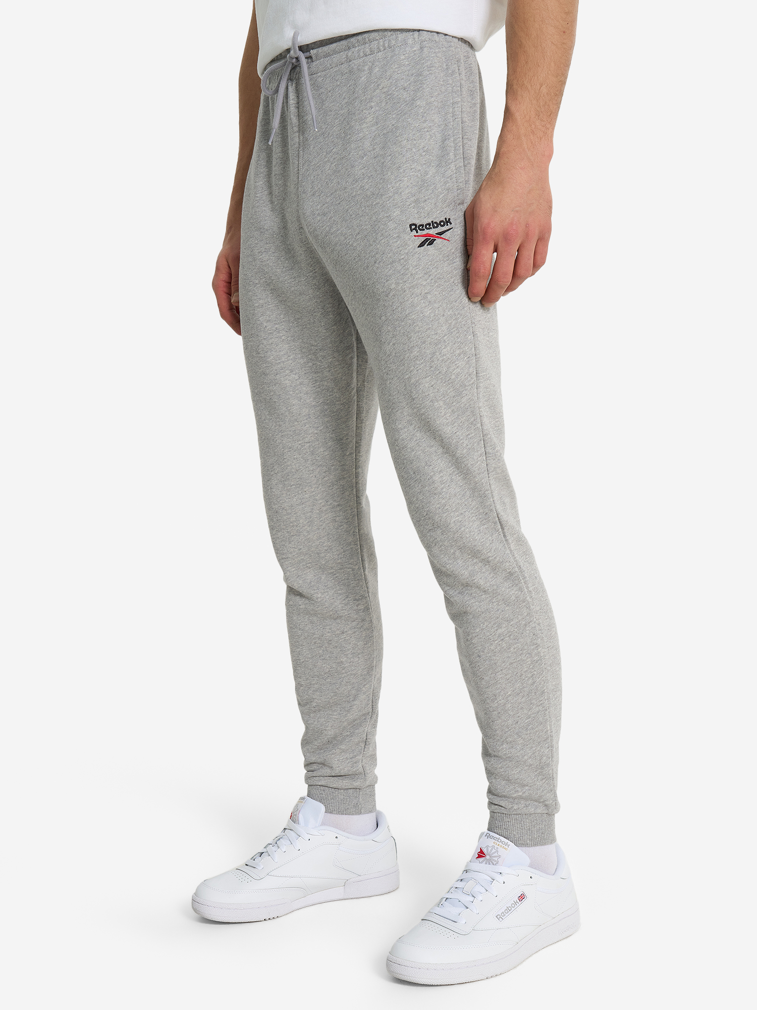 фото Брюки мужские reebok identity, серый