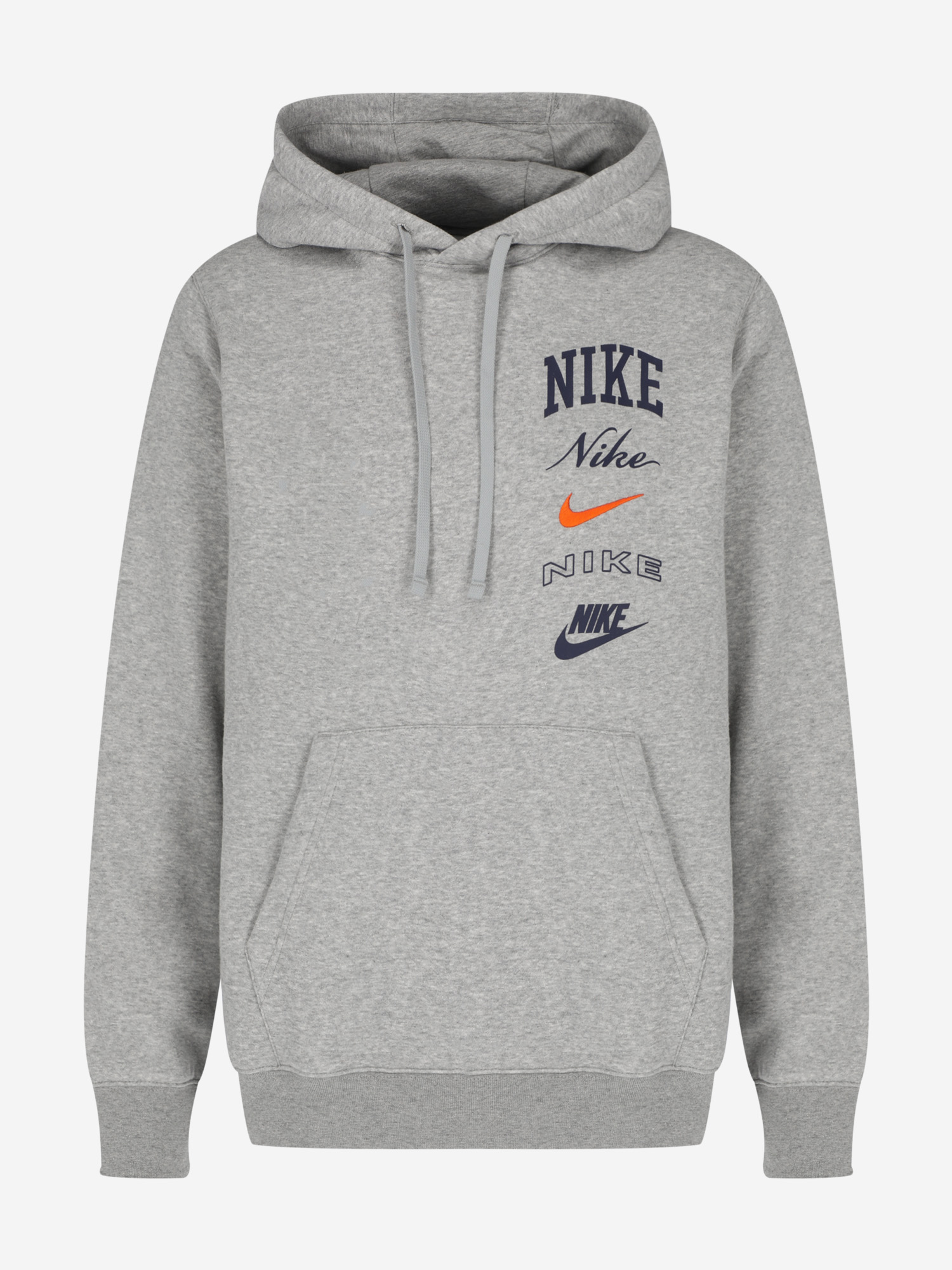 фото Худи мужское nike club, серый