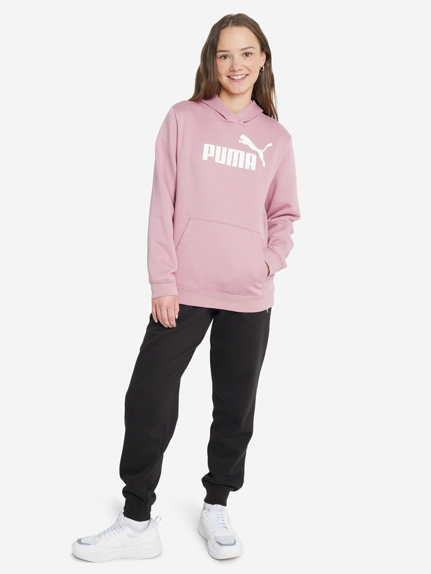 фото Худи для девочек puma ess, розовый