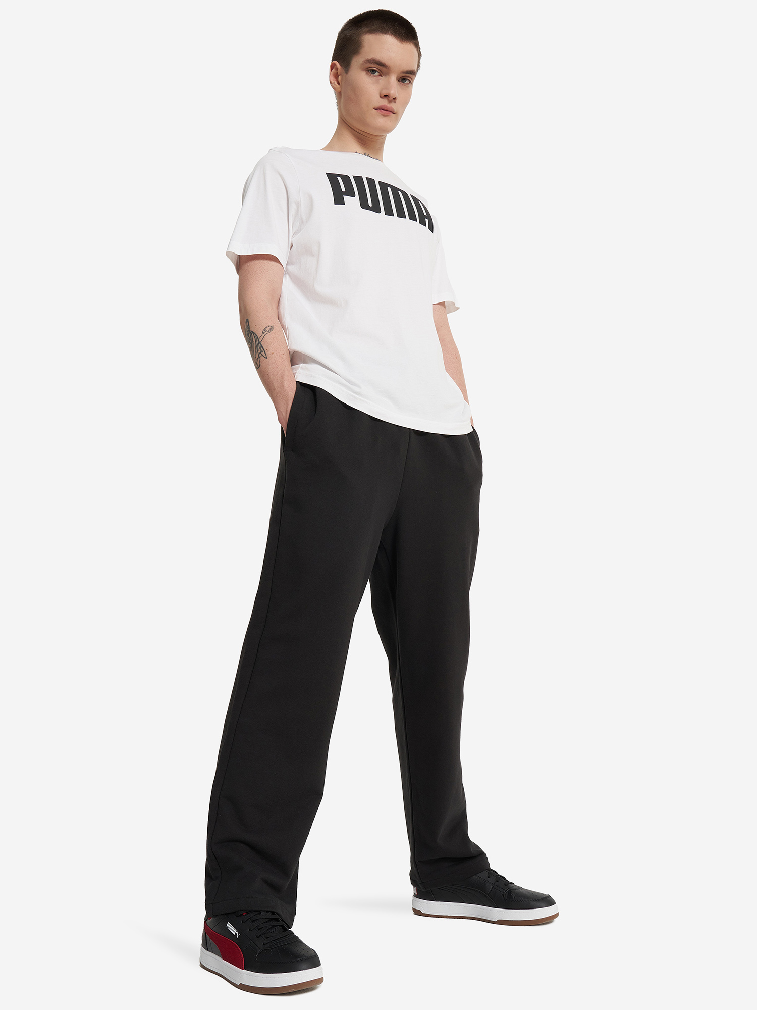 фото Брюки мужские puma wardrobe ess, черный