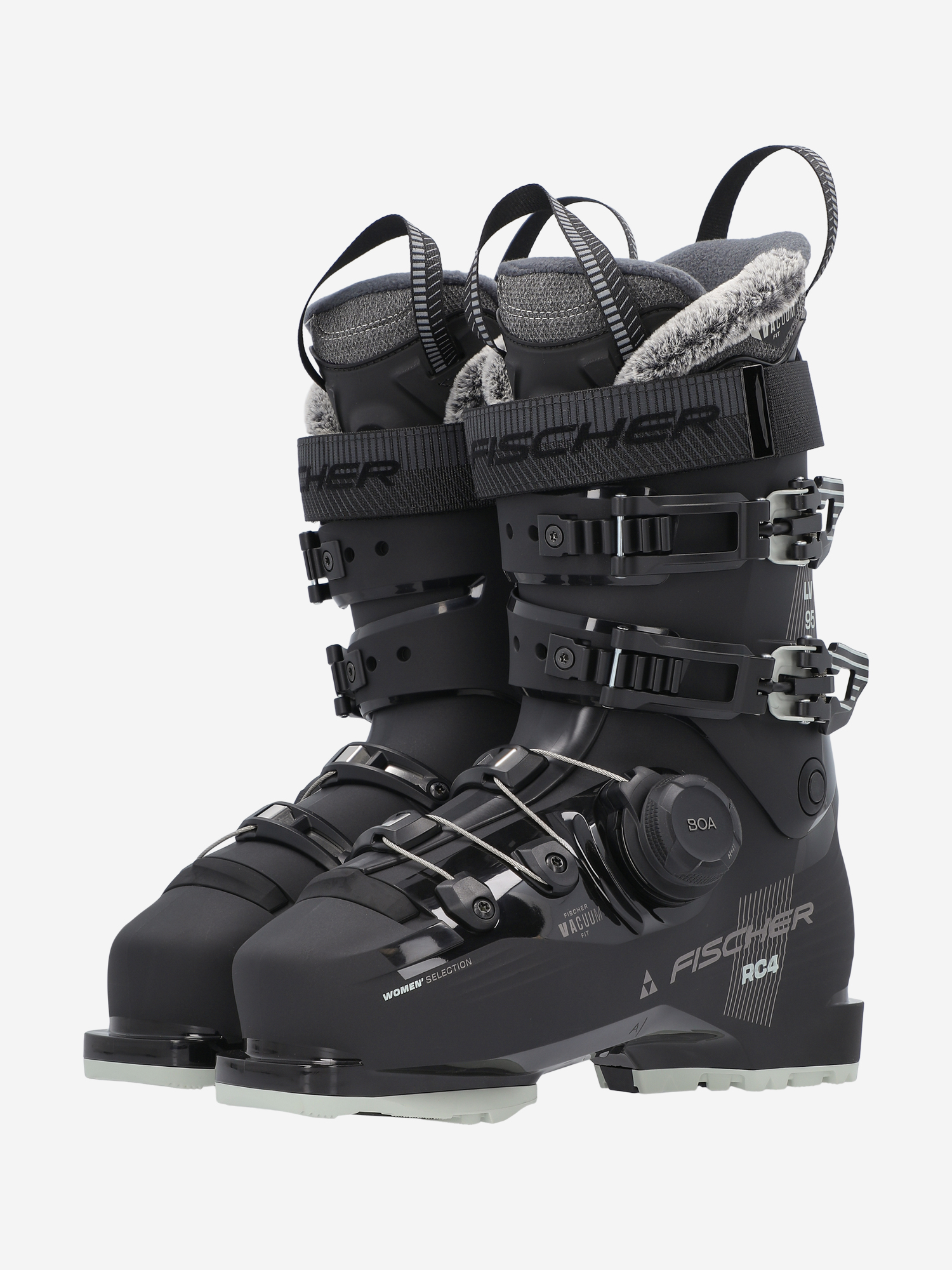 фото Ботинки горнолыжные женские fischer rc4 95 lv boa rhino, серый