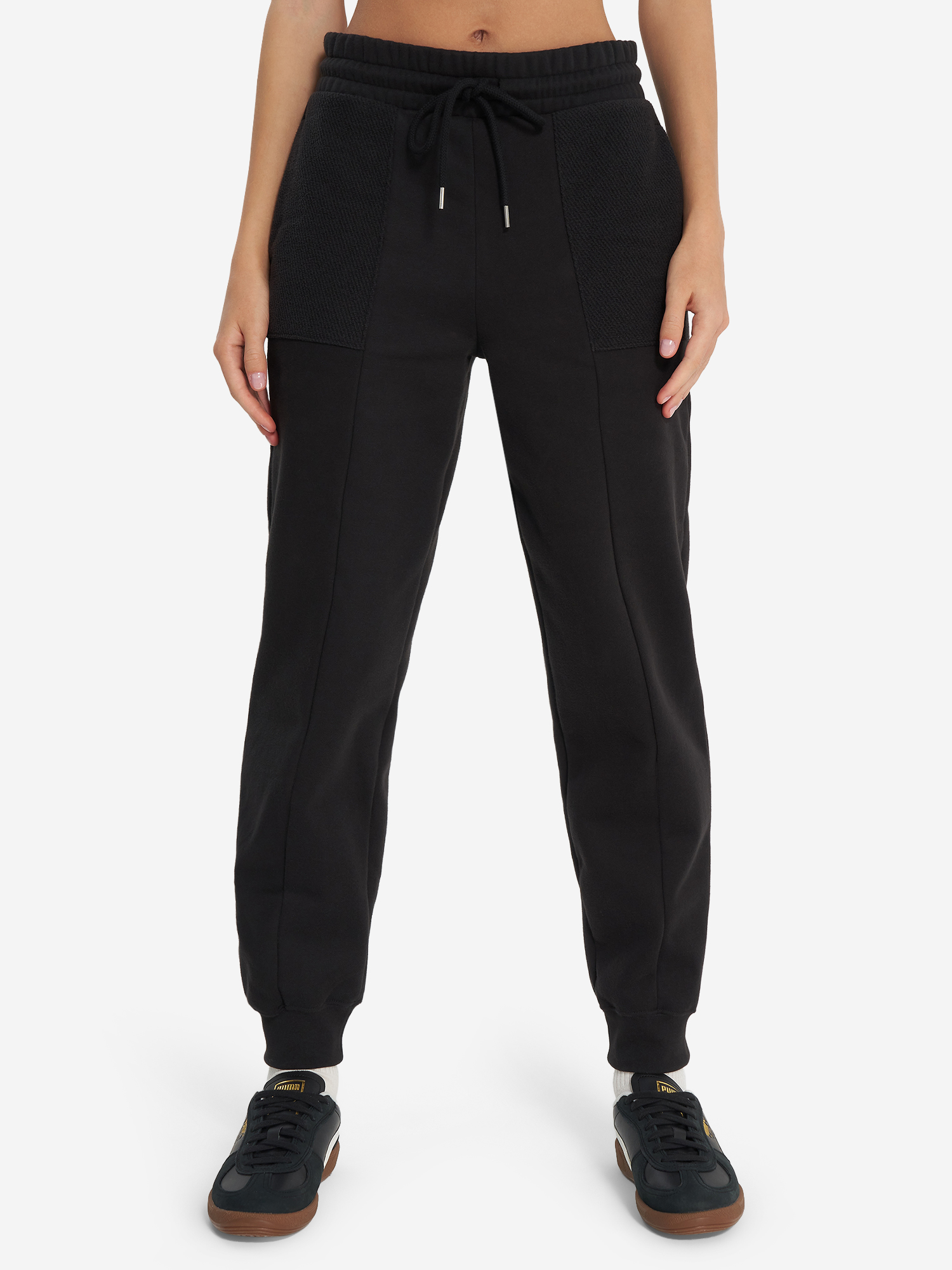 фото Брюки флисовые женские puma comfort, черный