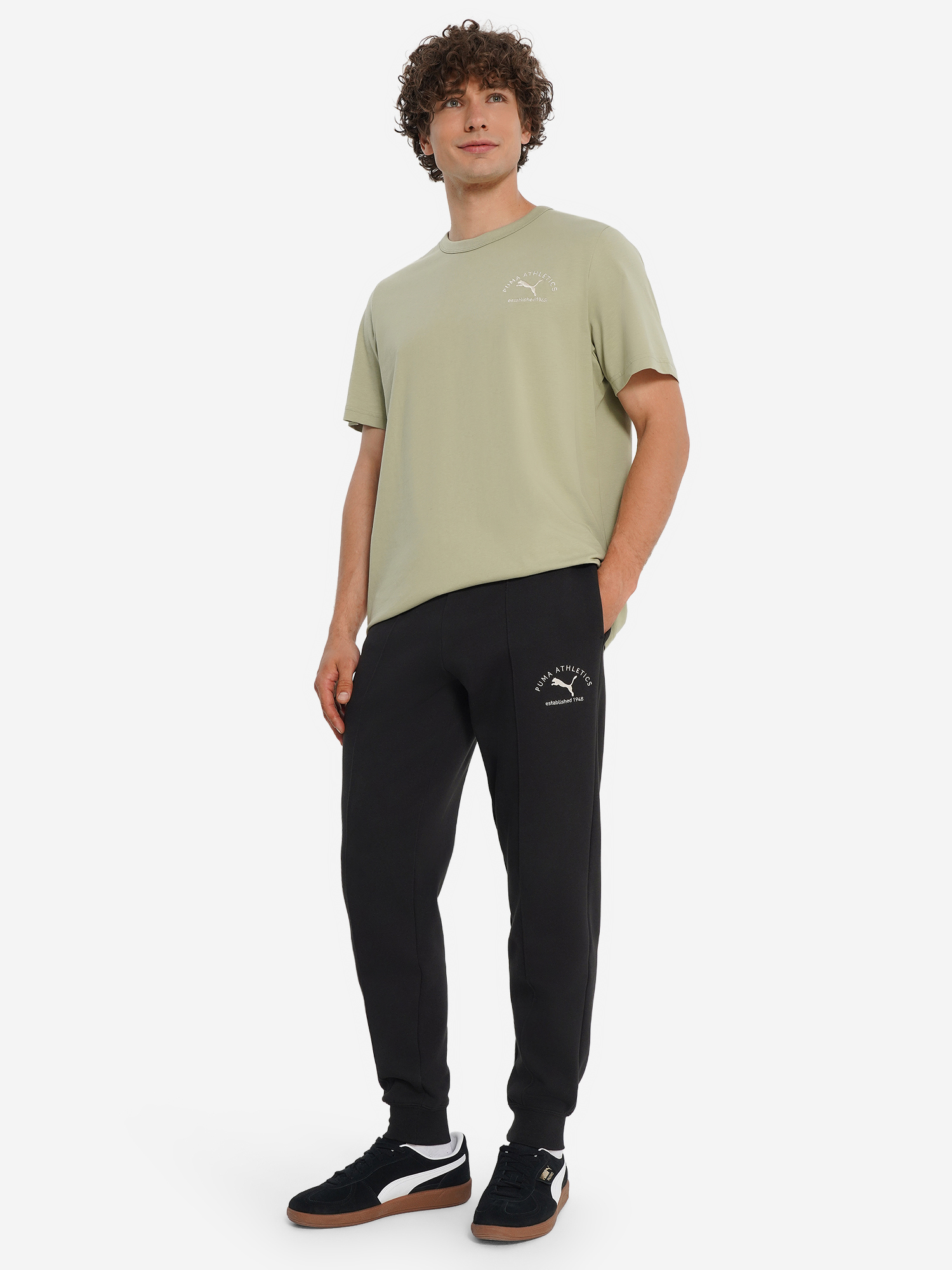 фото Футболка мужская puma class graphic, бежевый