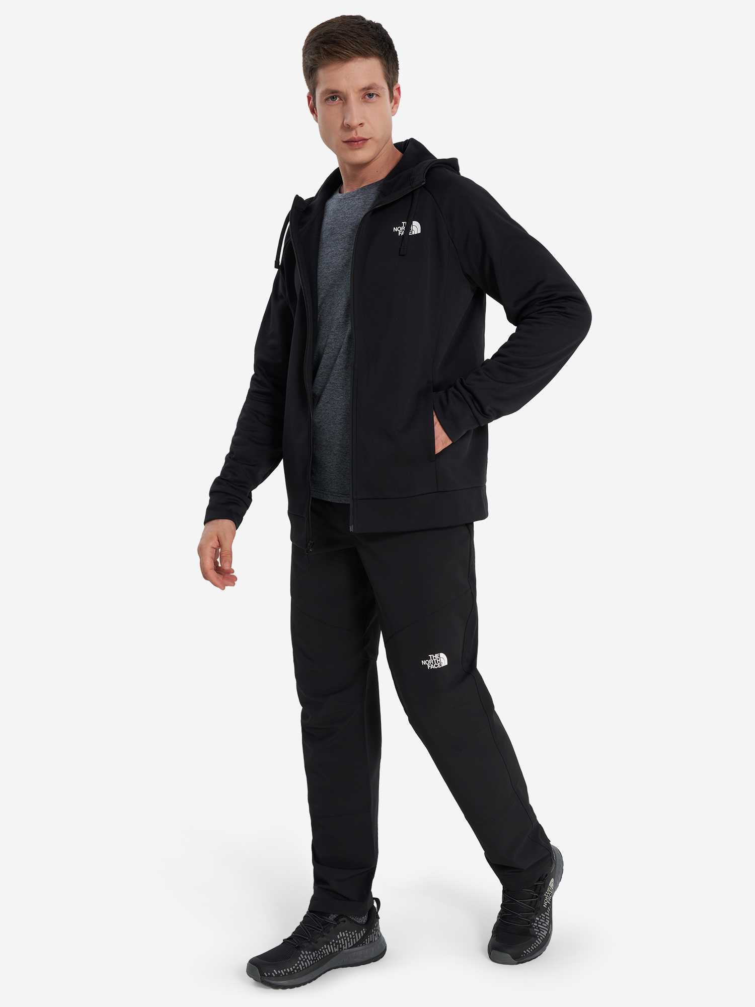 фото Толстовка мужская the north face reaxion 2.0, черный