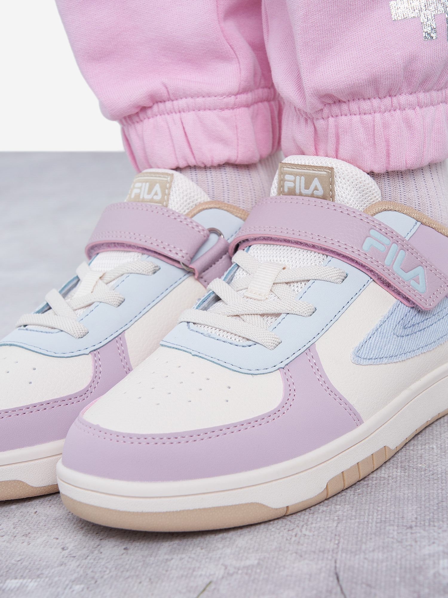 фото Кеды для девочек fila nxt, бежевый